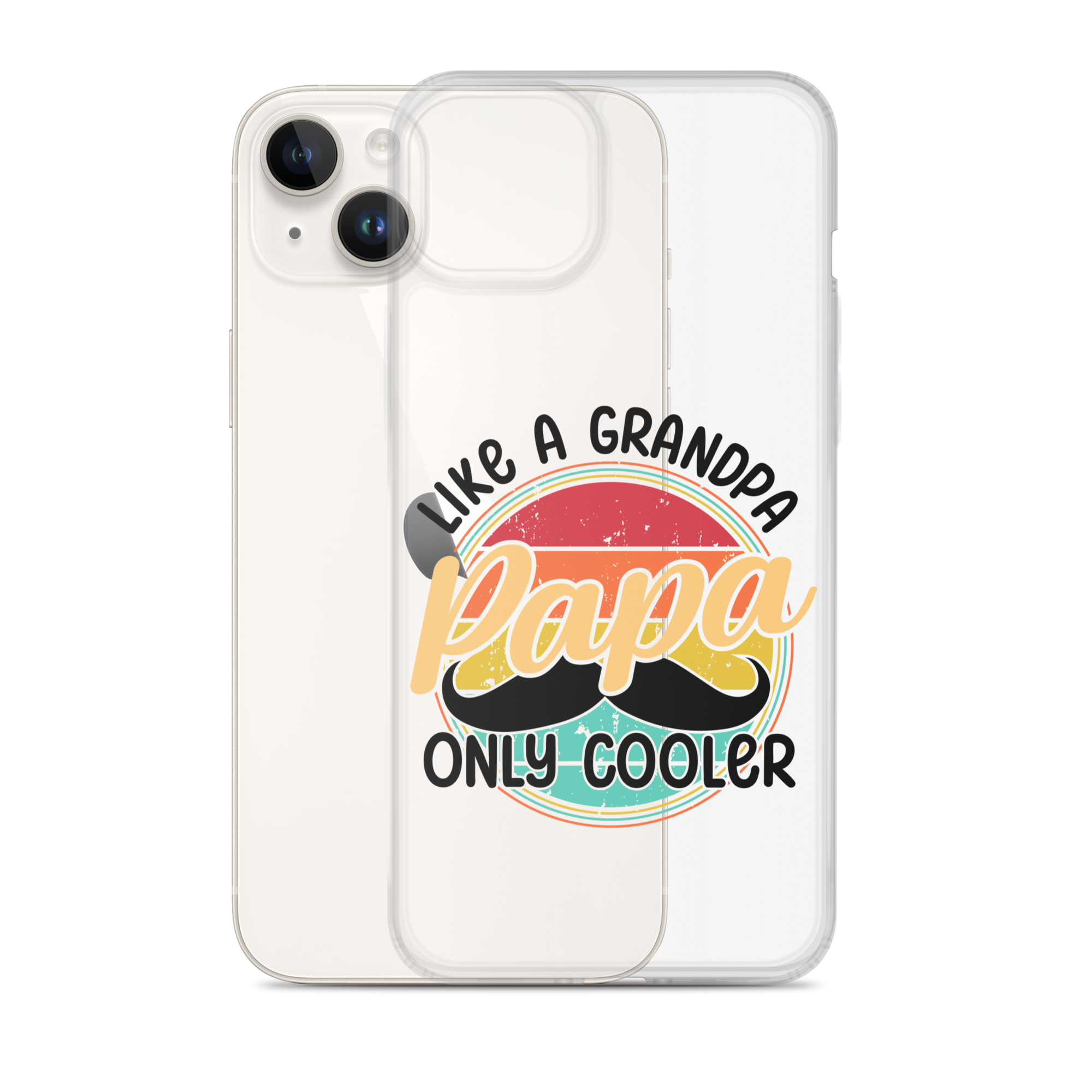 Papa Like A Grandpa Only Cooler Clear Case for iPhone®