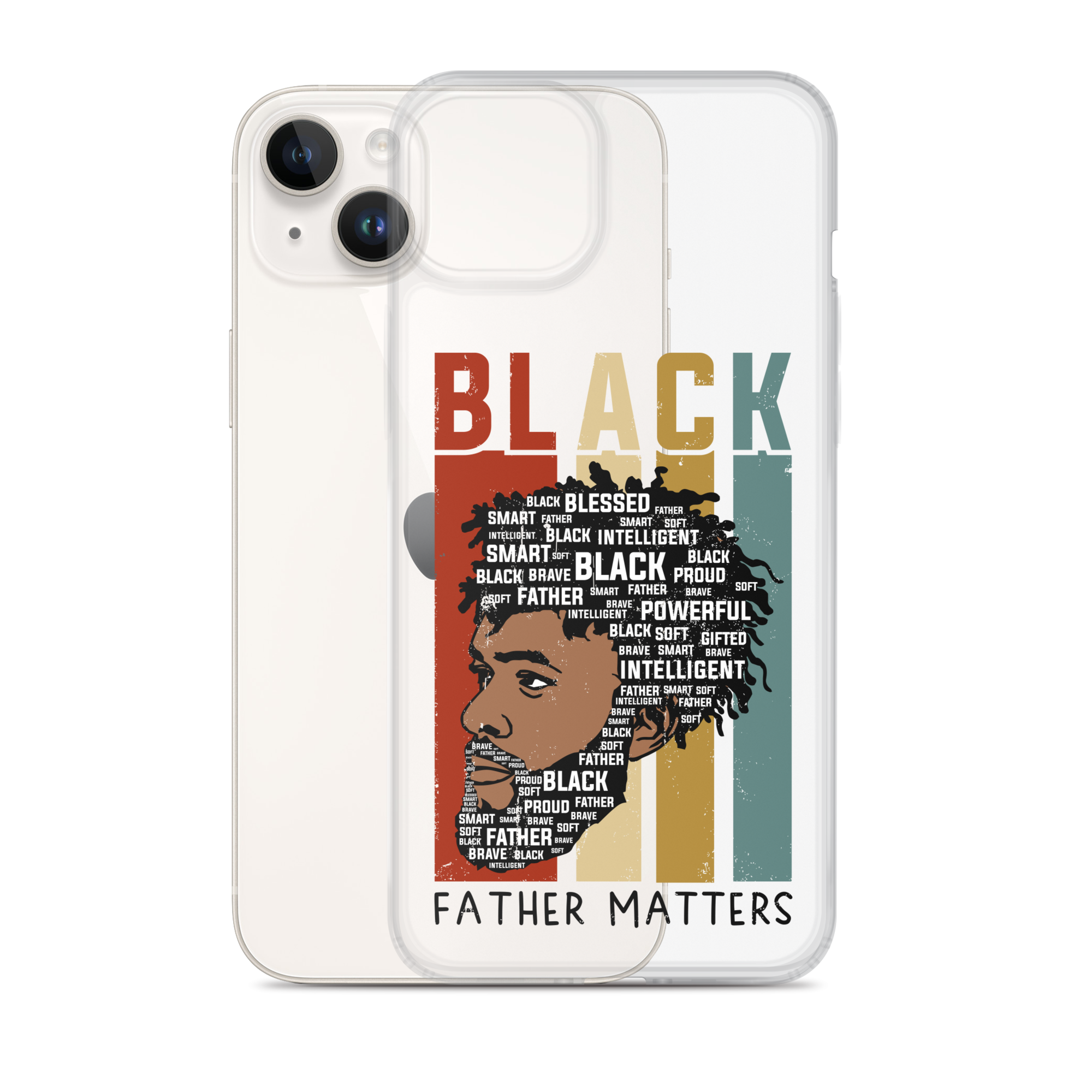 Black Father Matters Clear Case for iPhone®