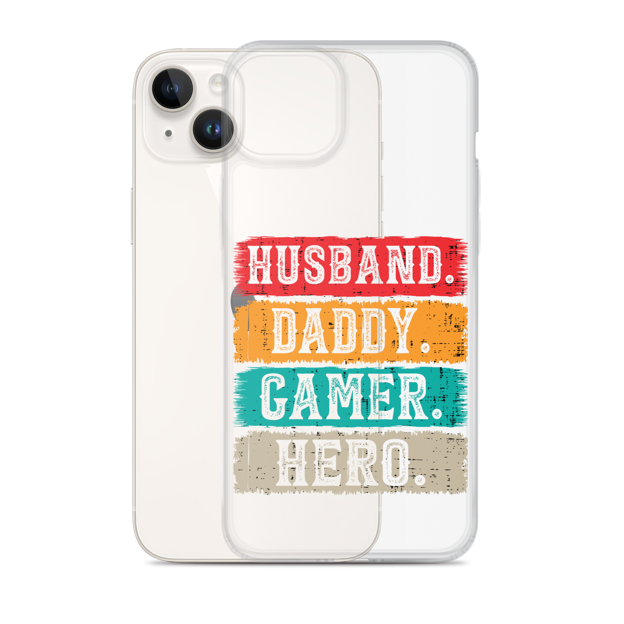 Husband, Daddy, Gamer, Hero Clear Case for iPhone®