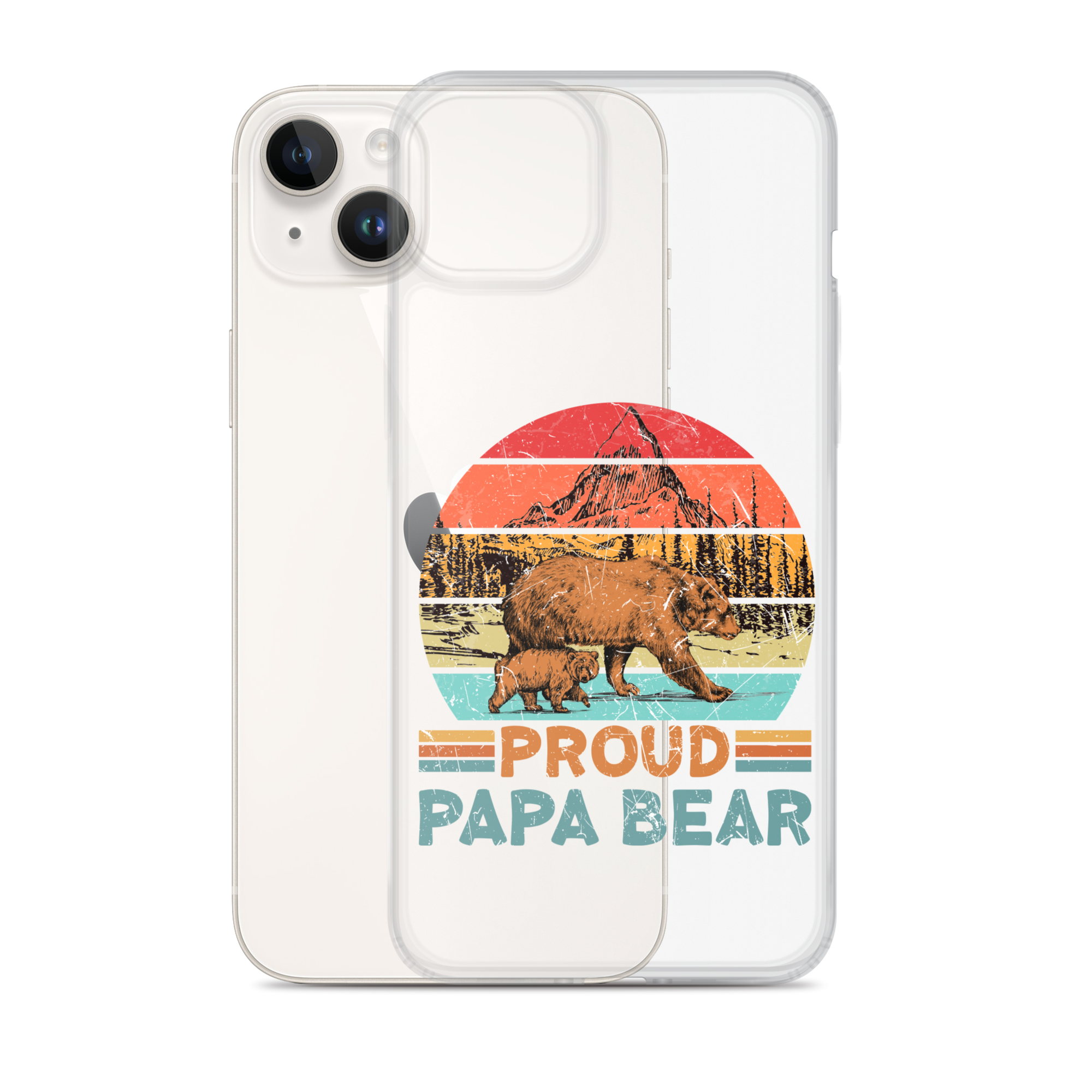 Proud Papa Bear Clear Case for iPhone®