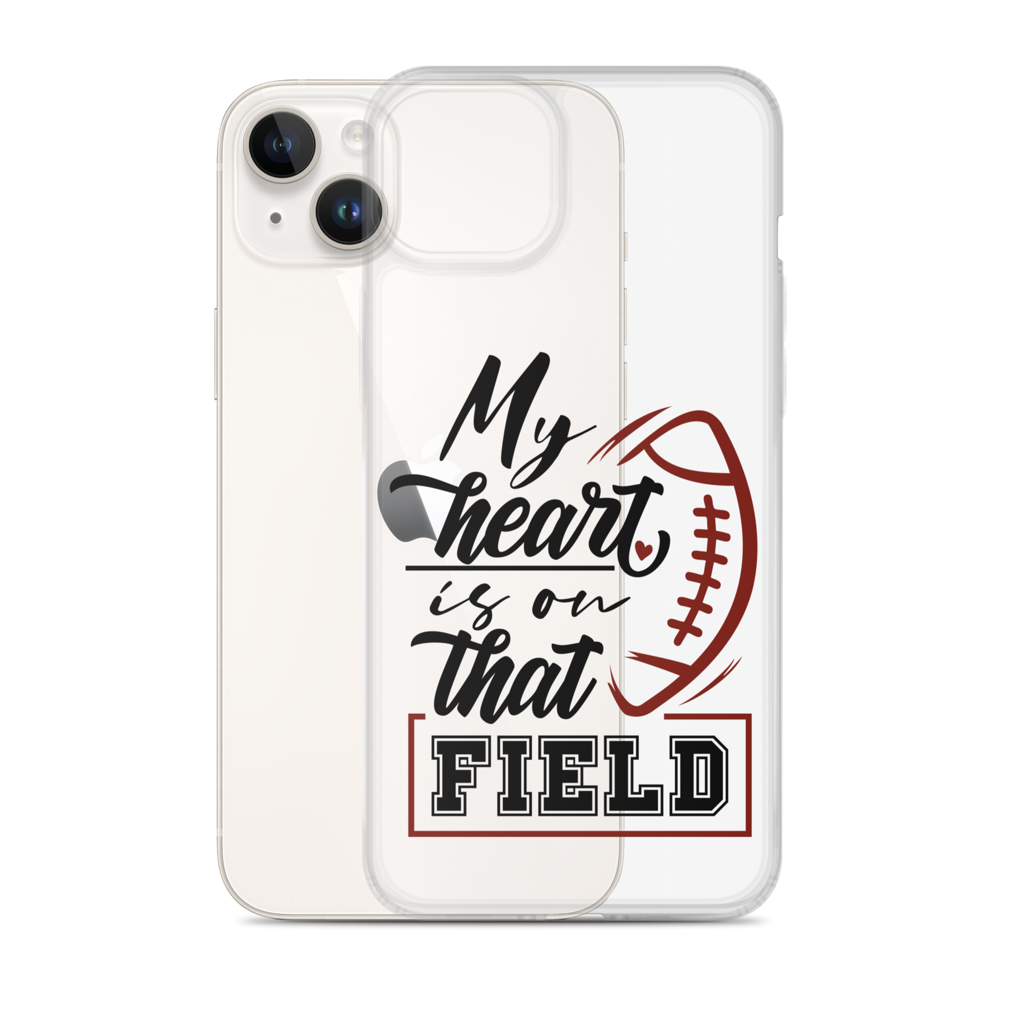 My Heart Is On That Field Clear Case for iPhone®