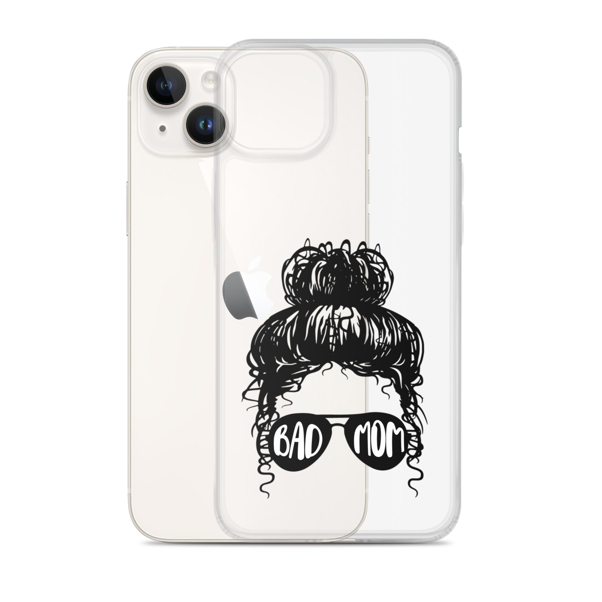 Bad Mom Messy Bun Clear Case for iPhone®