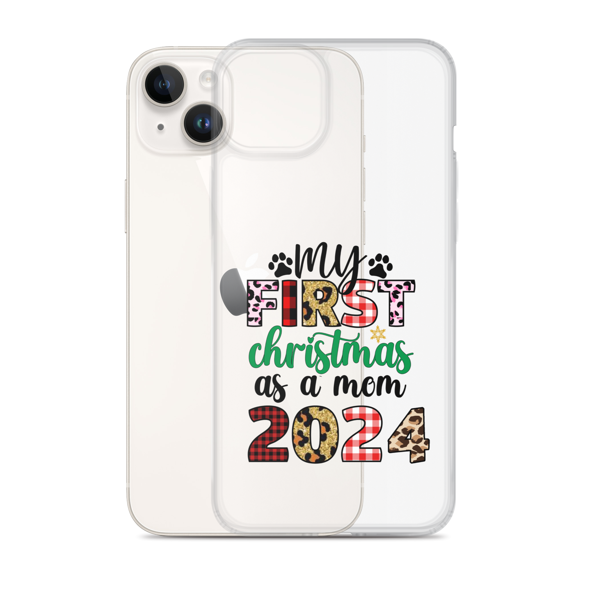 My First Christmas As A mom 2024 Clear Case for iPhone®