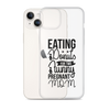 Eating Donuts For Two Funny Pregnant Mom Clear Case for iPhone®