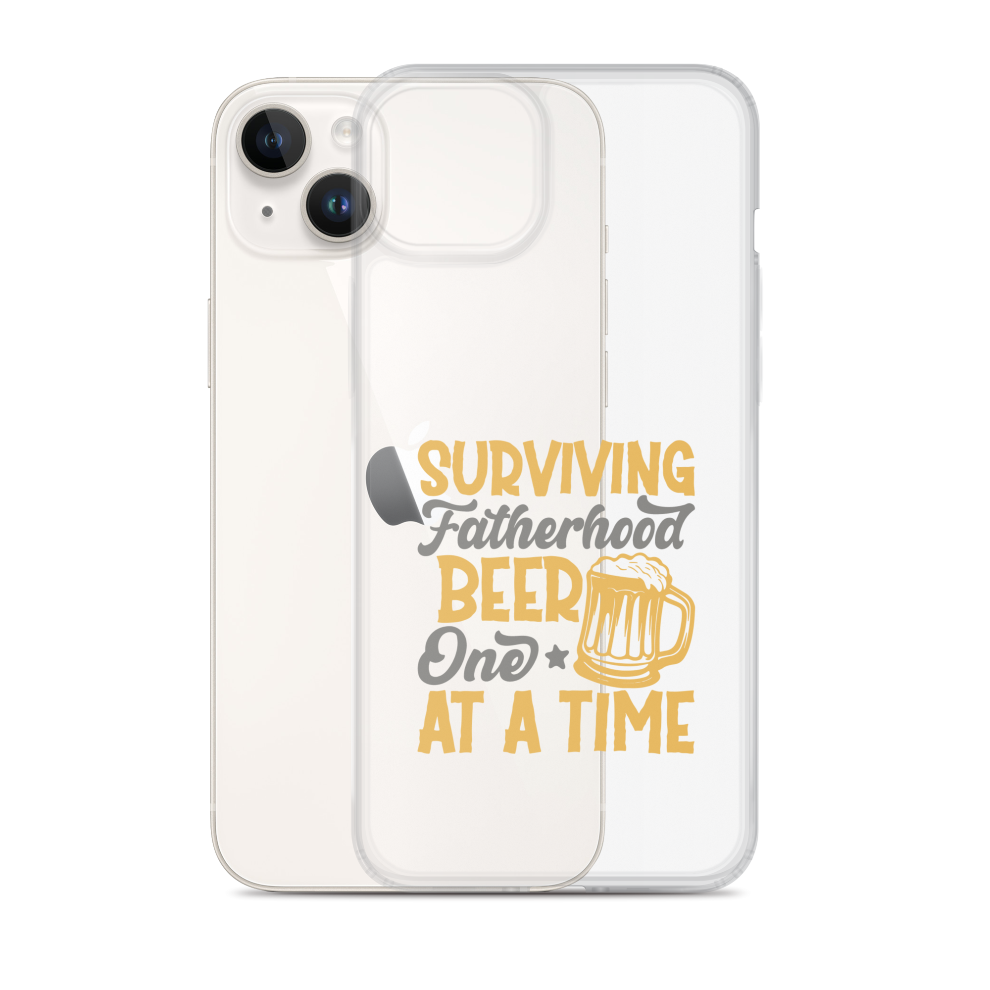 Surviving Fatherhood One Beer At A time Clear Case for iPhone®