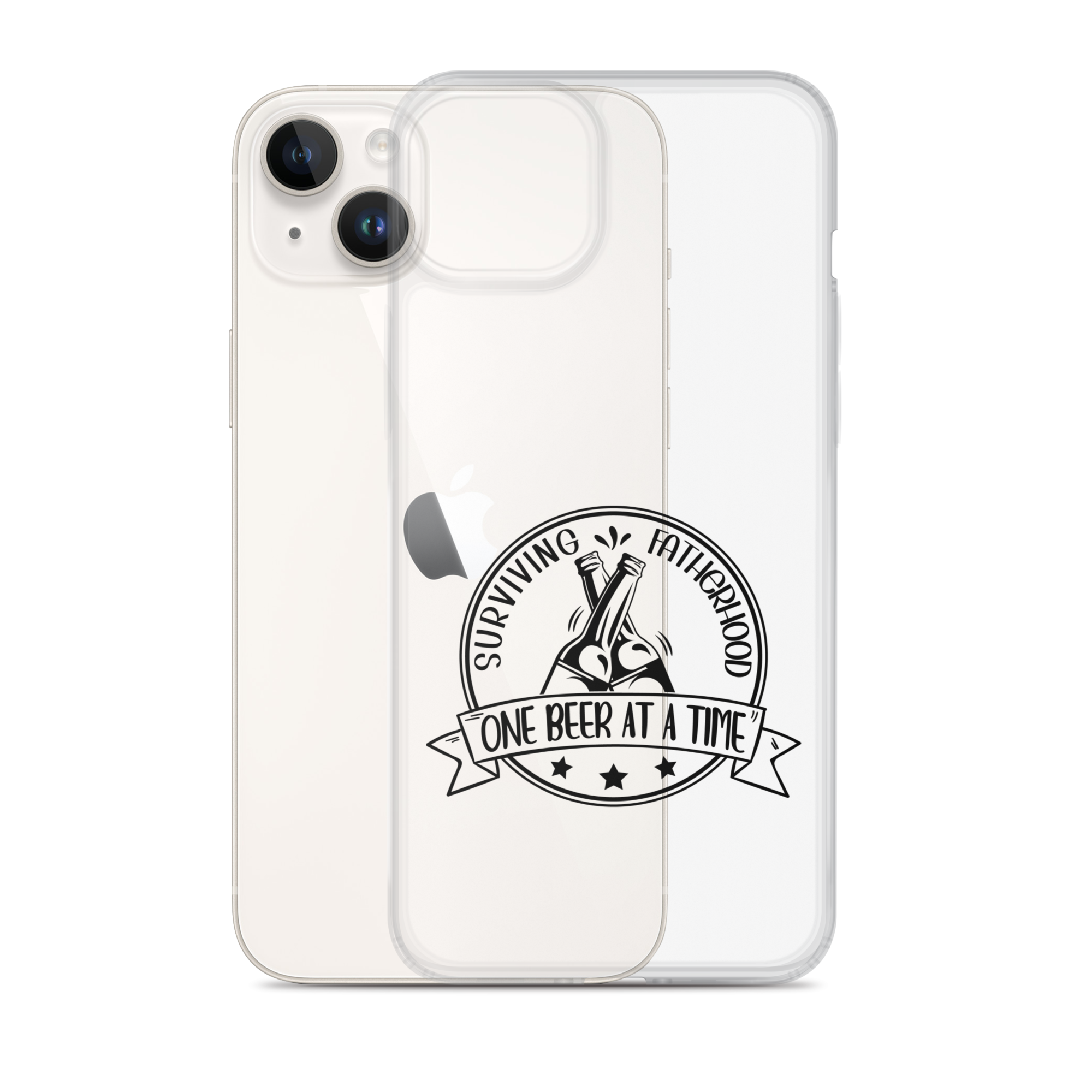 Surviving Fatherhood One Beer At A time Clear Case for iPhone®