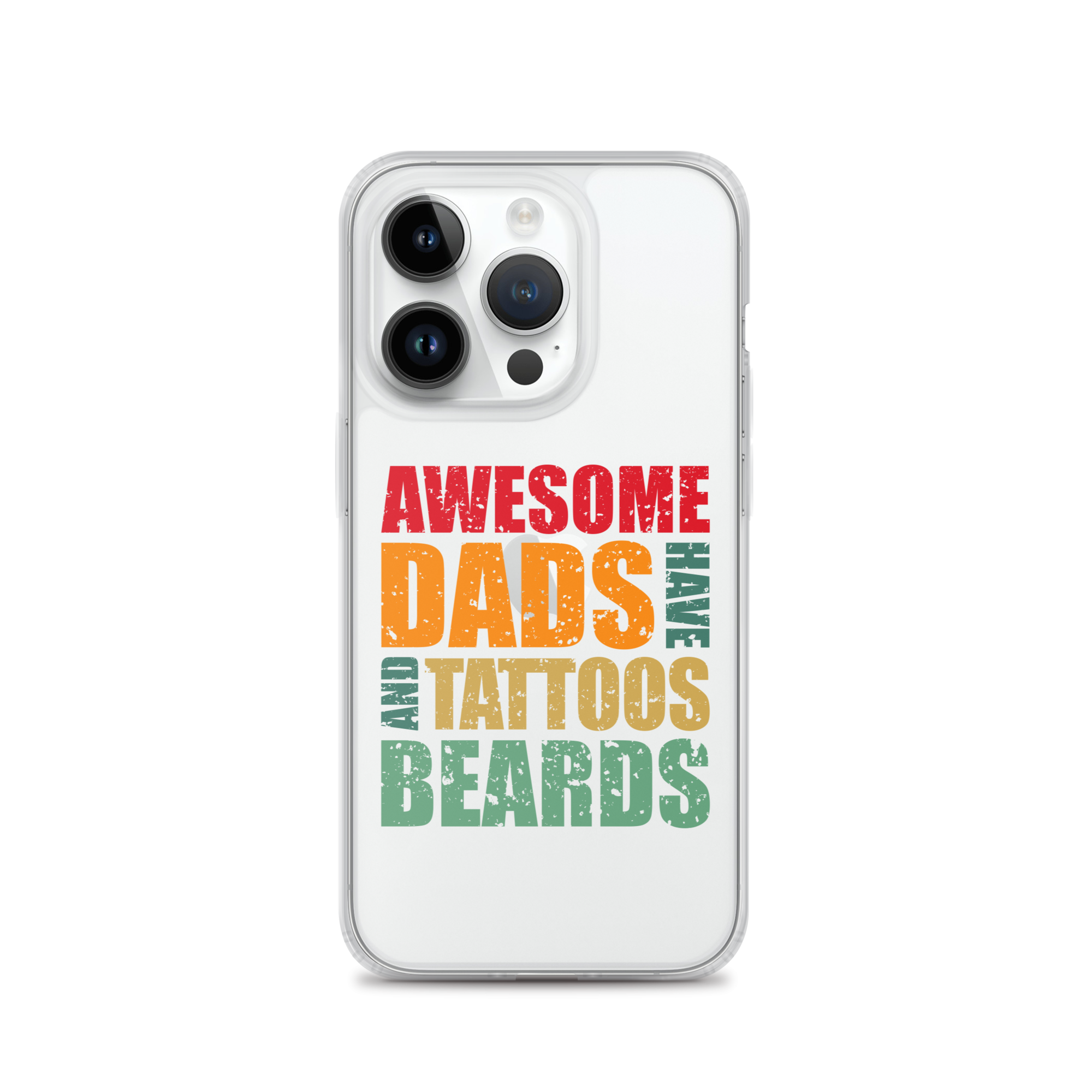 Awesome Dads Tattoos Beards Clear Case for iPhone®