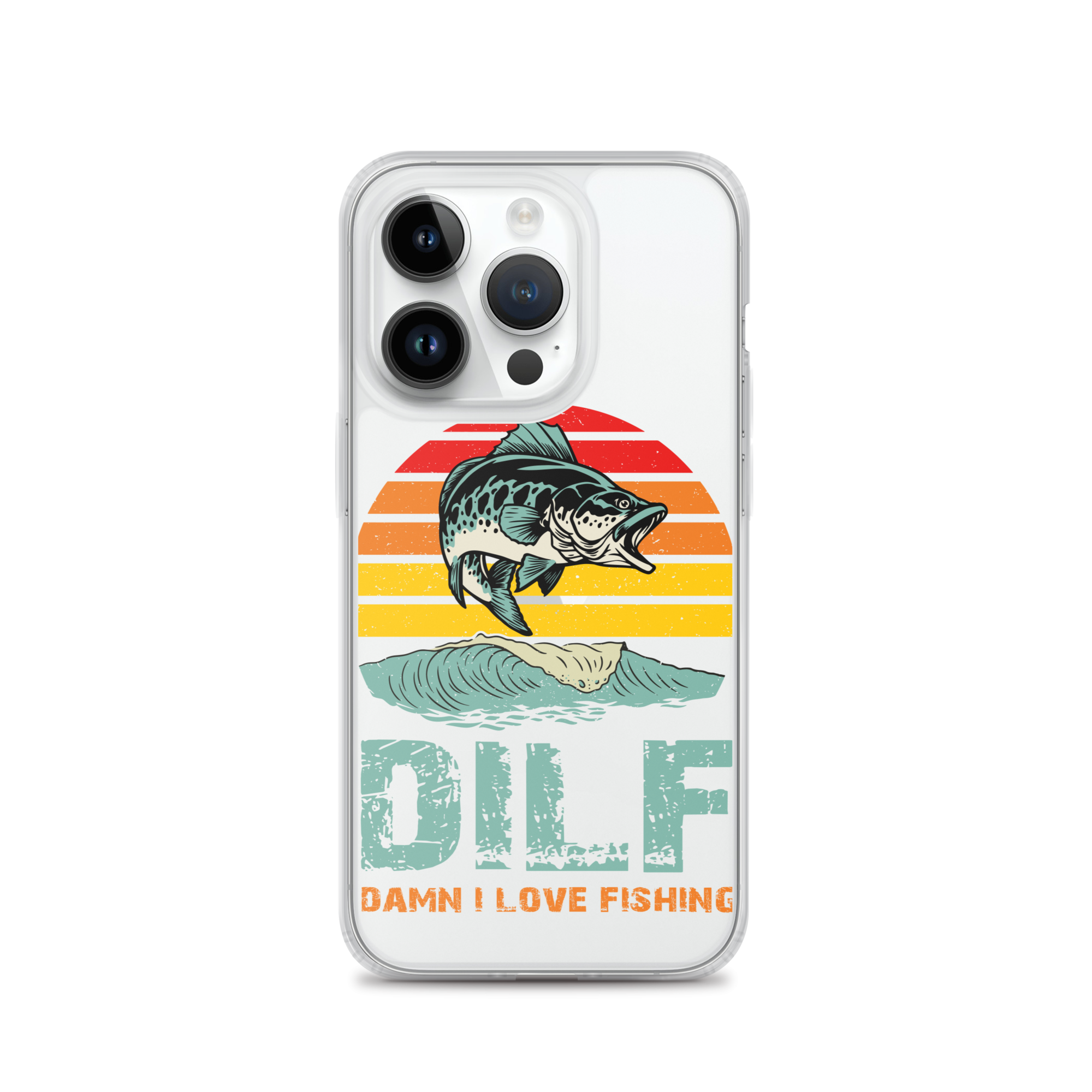 Dilf Damn I Love Fishing Clear Case for iPhone®