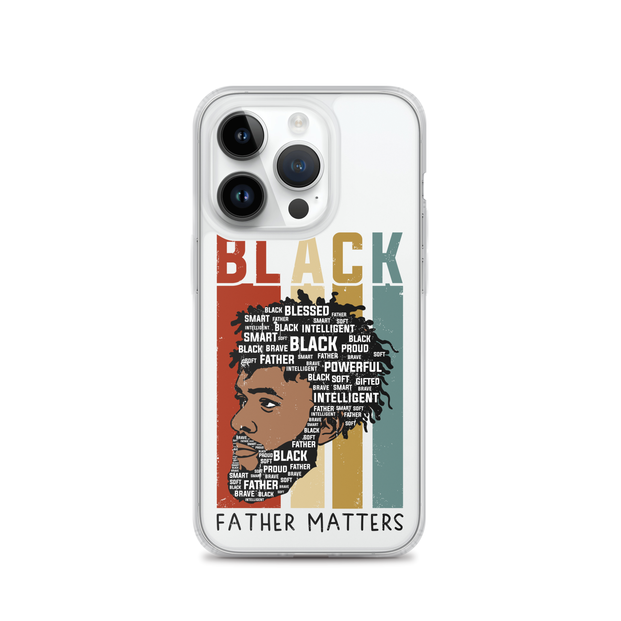 Black Father Matters Clear Case for iPhone®