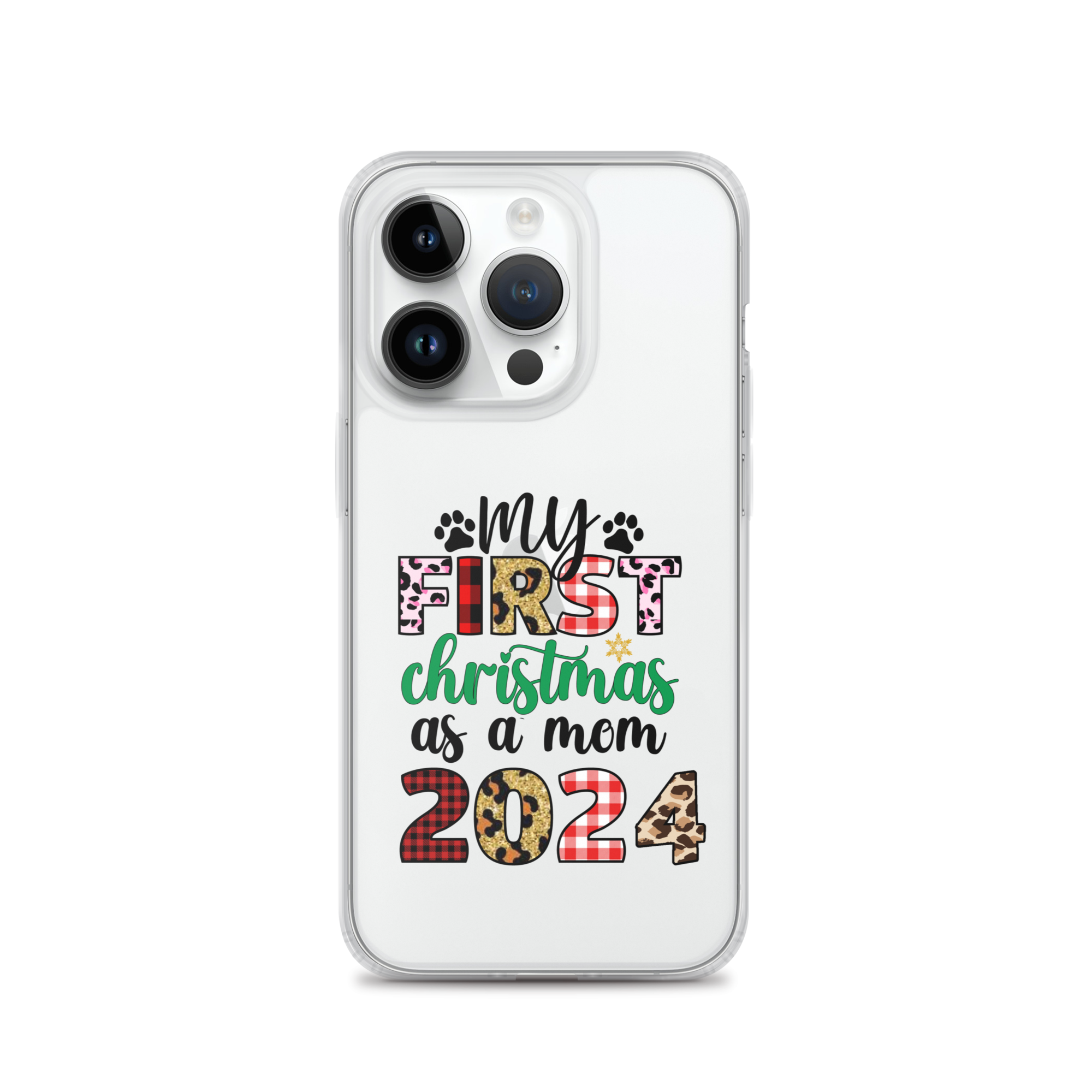 My First Christmas As A mom 2024 Clear Case for iPhone®