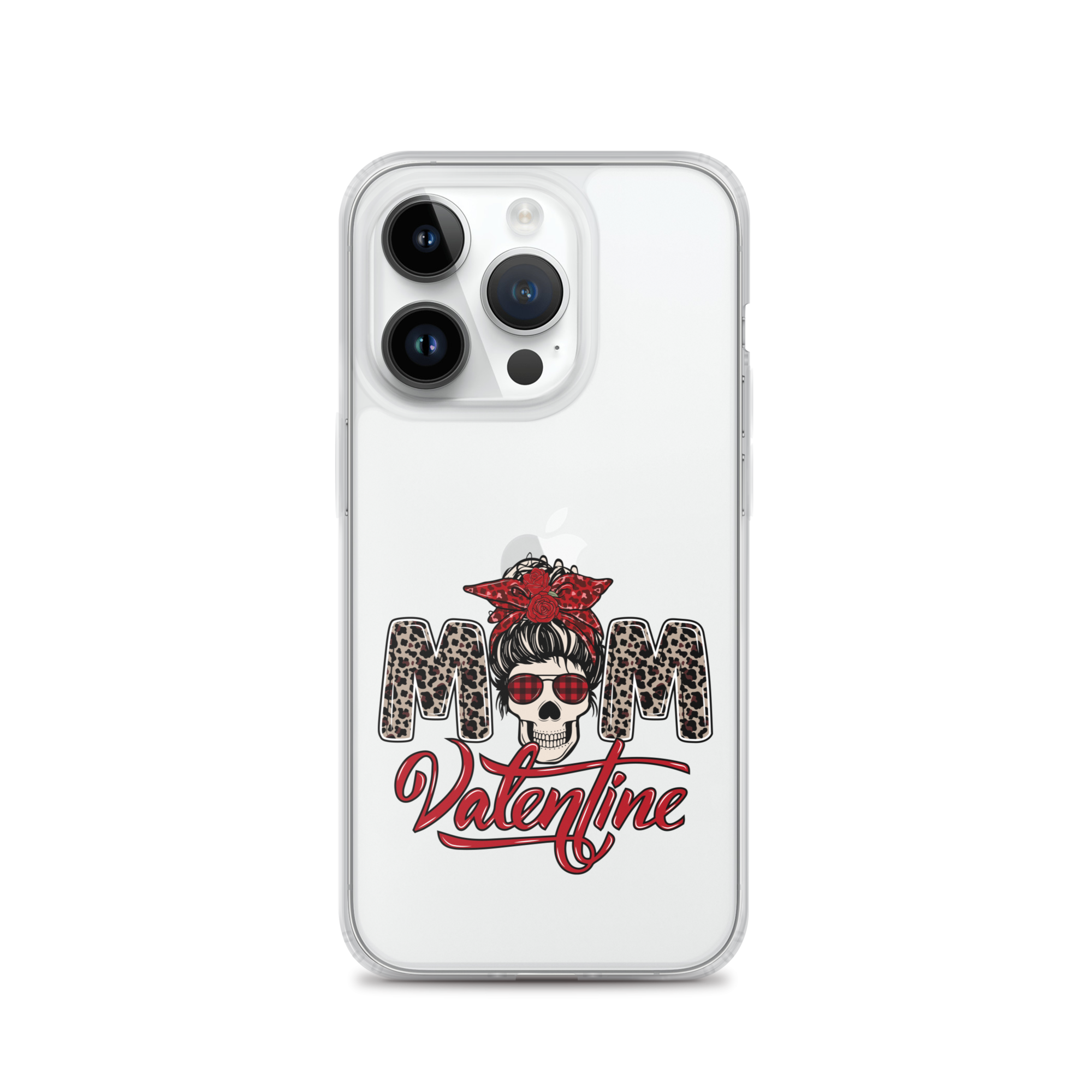 Skull Mom Valentine Clear Case for iPhone®