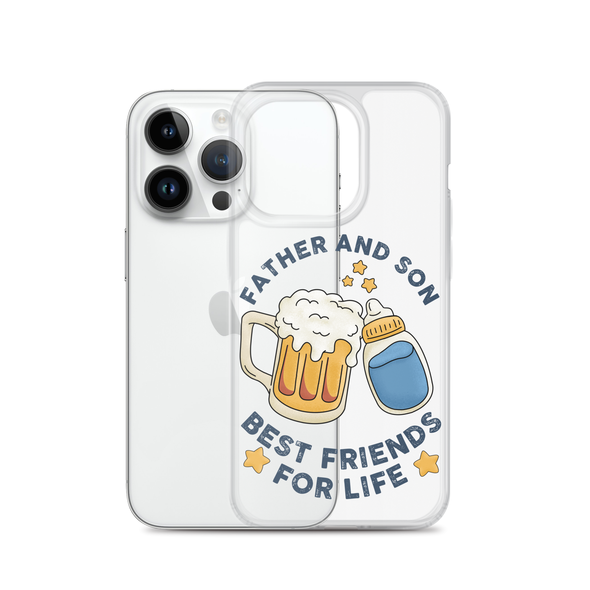 Father And Son Best Friends For Life Clear Case for iPhone®