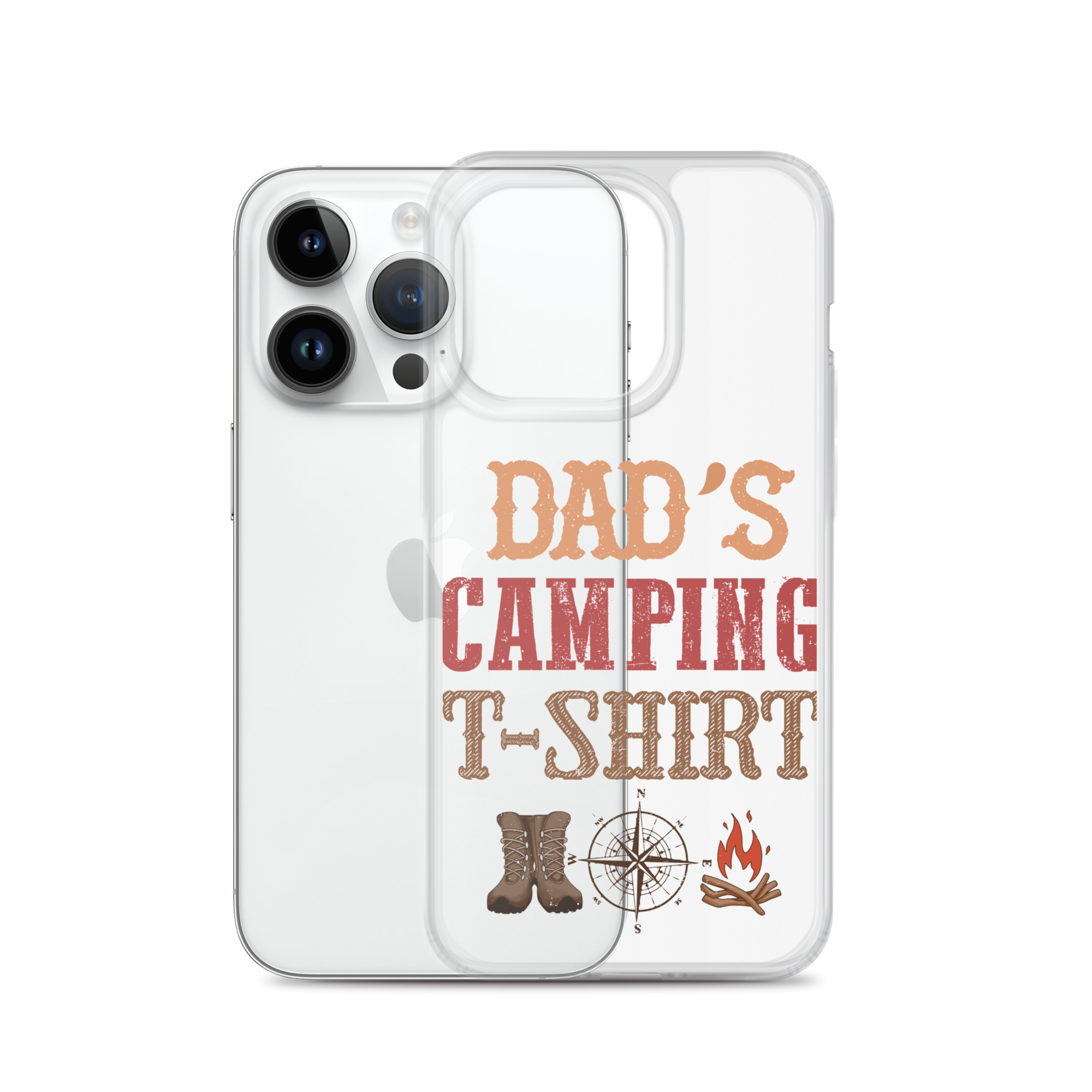 Dad's Camping T-Shirt Clear Case for iPhone®