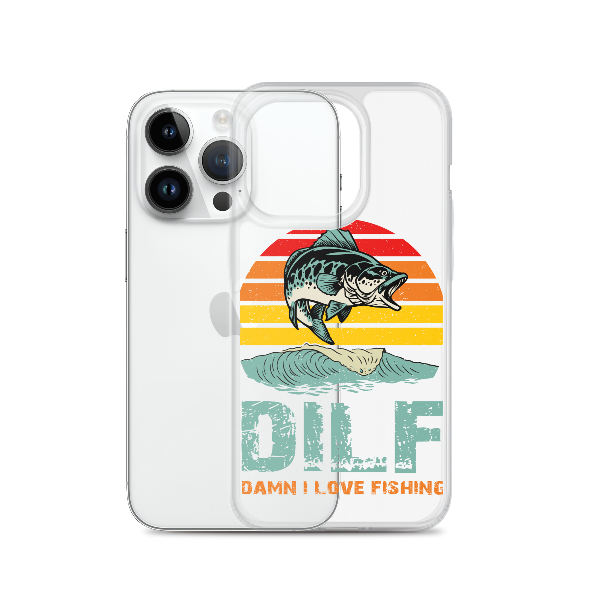 Dilf Damn I Love Fishing Clear Case for iPhone®