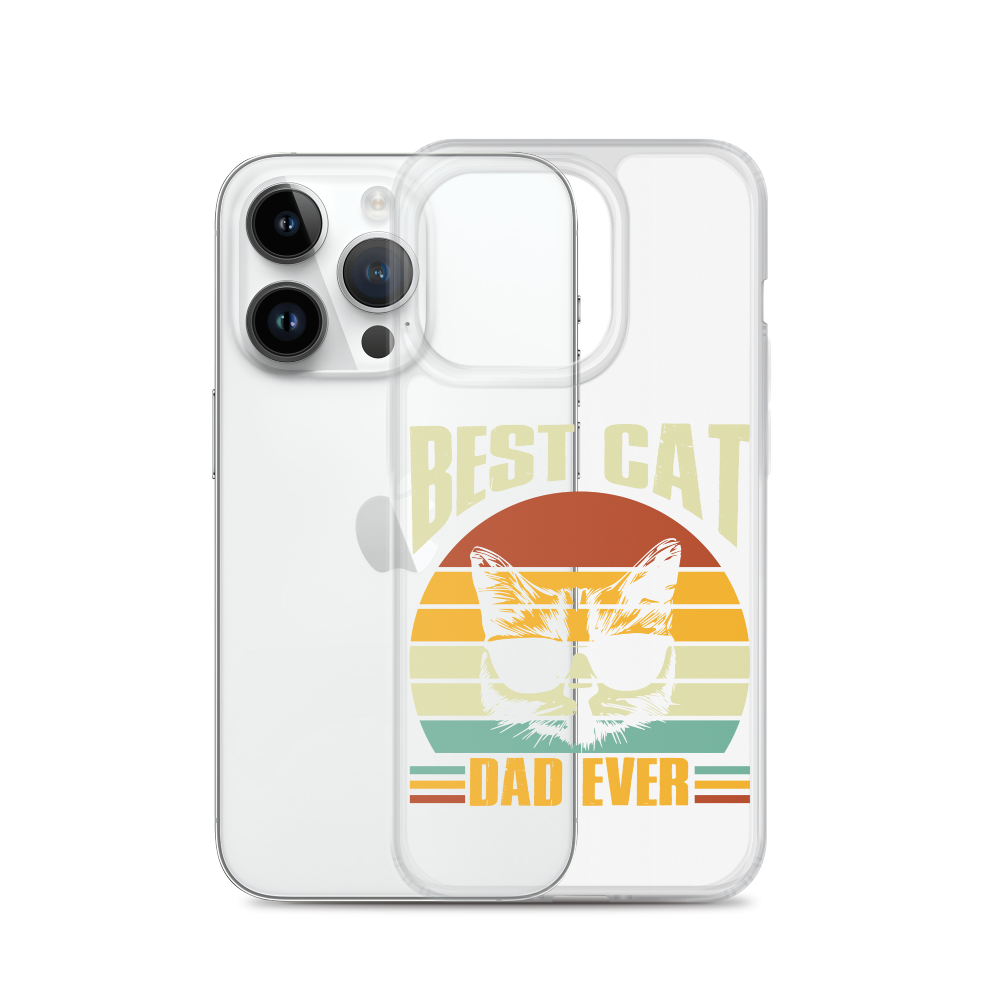 Best Cat Dad Ever Clear Case for iPhone®