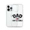 Dad Of 1 Boy And 2 Girls Clear Case for iPhone®