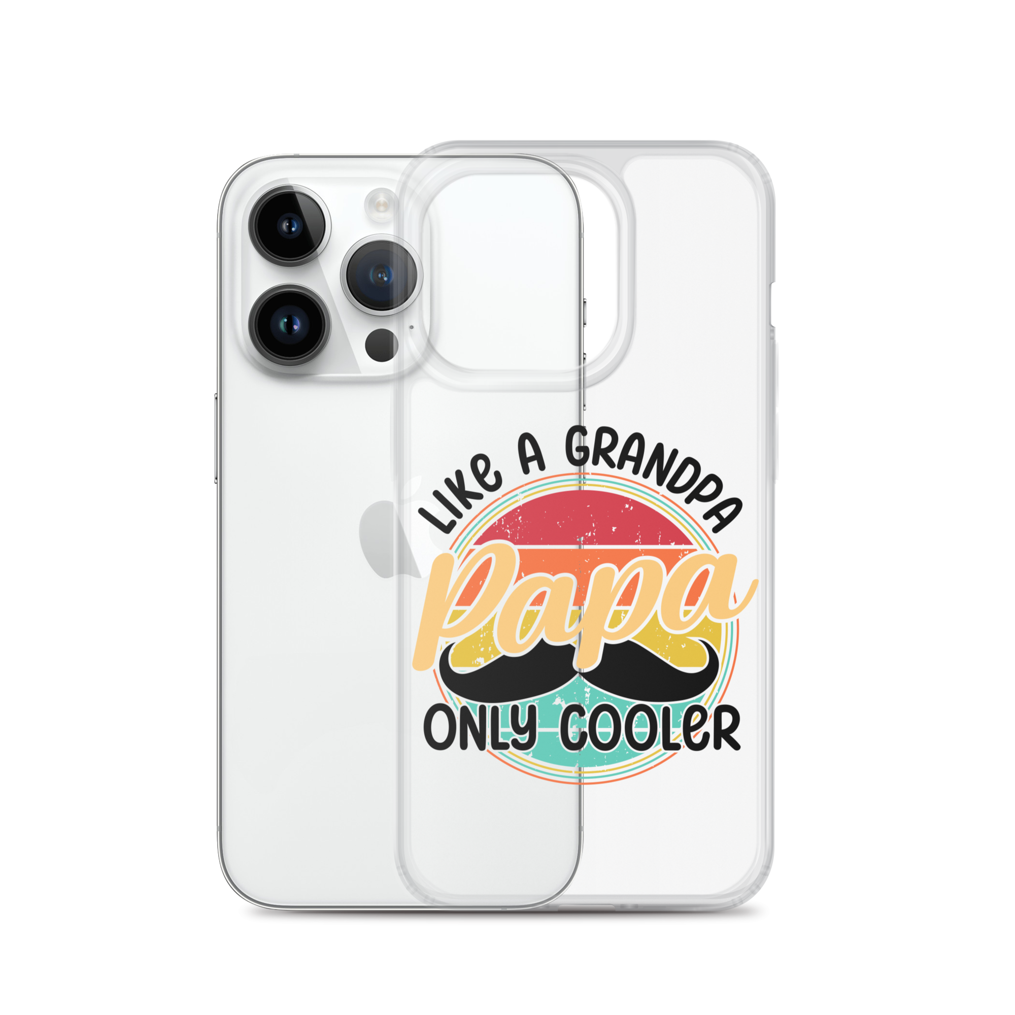 Papa Like A Grandpa Only Cooler Clear Case for iPhone®