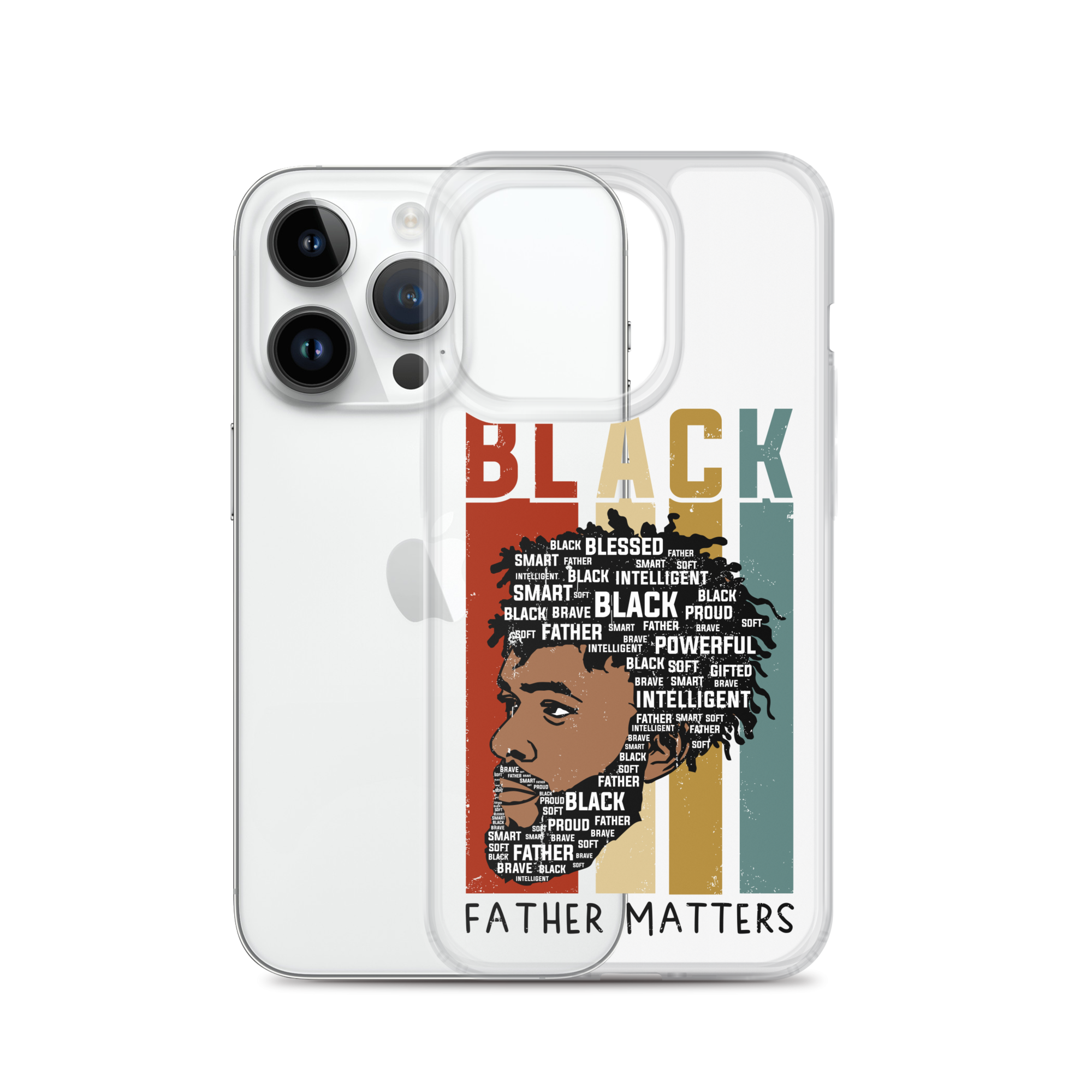 Black Father Matters Clear Case for iPhone®