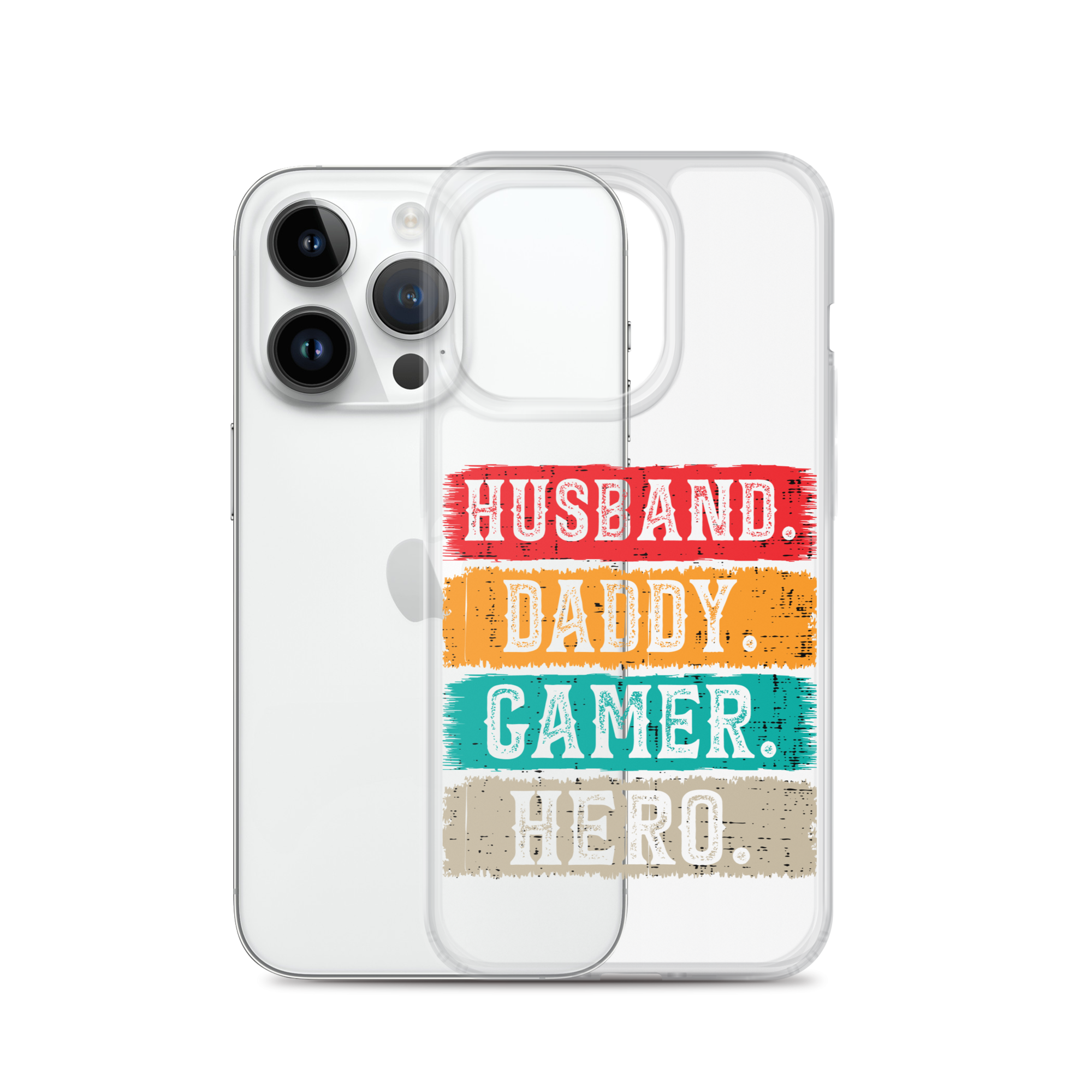 Husband, Daddy, Gamer, Hero Clear Case for iPhone®