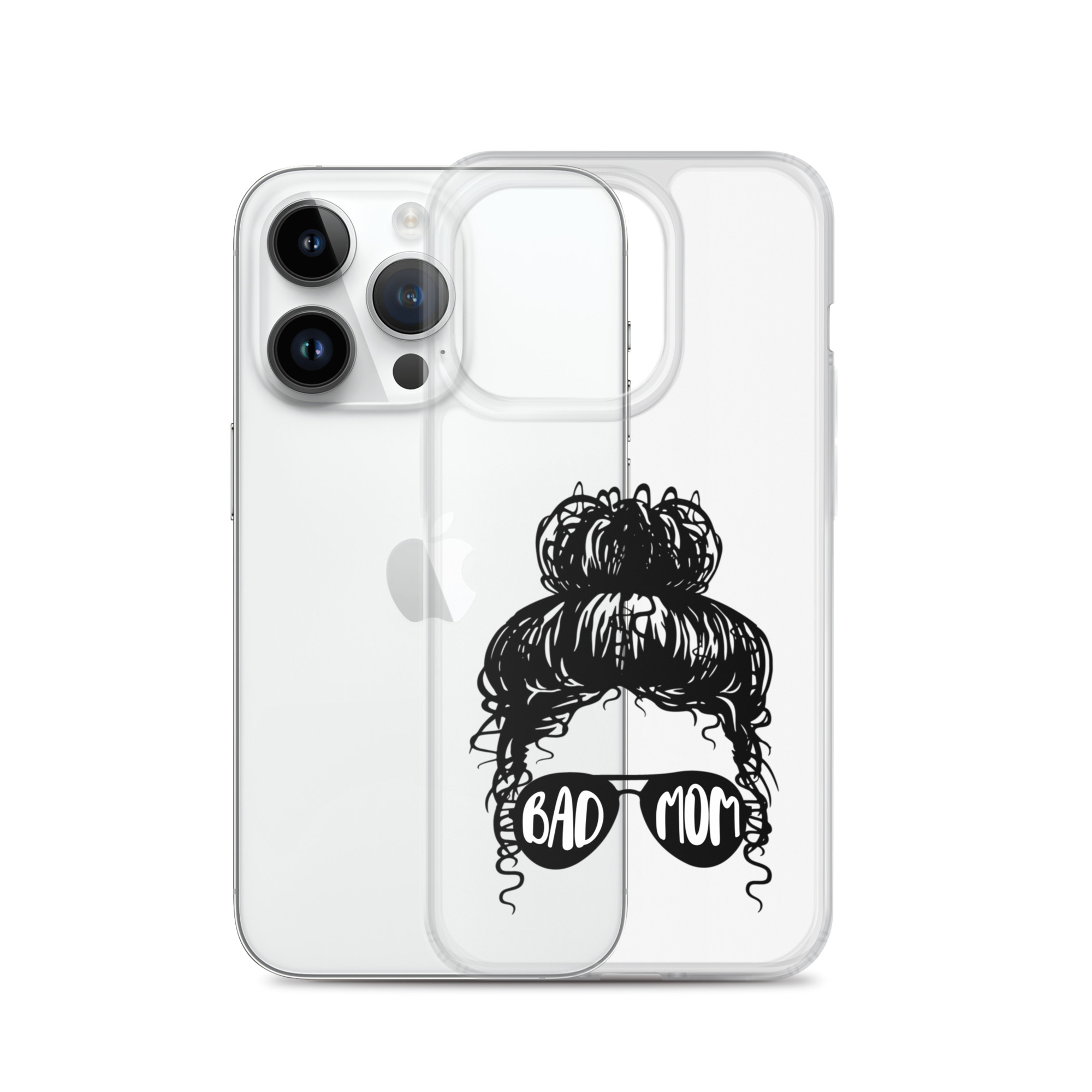 Bad Mom Messy Bun Clear Case for iPhone®