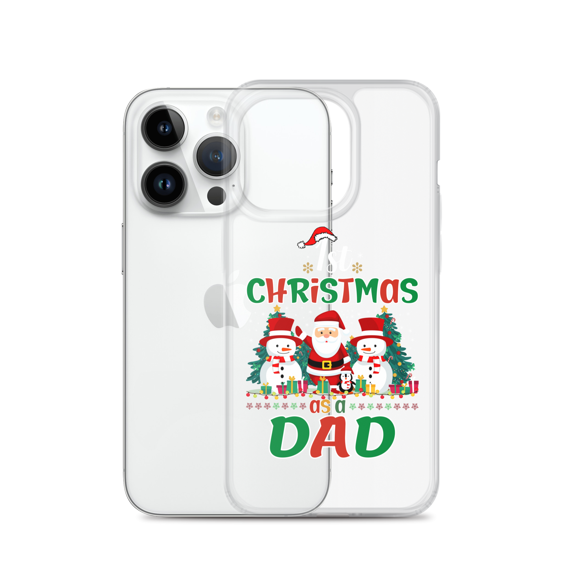 1st Christmas As A Dad Clear Case for iPhone®