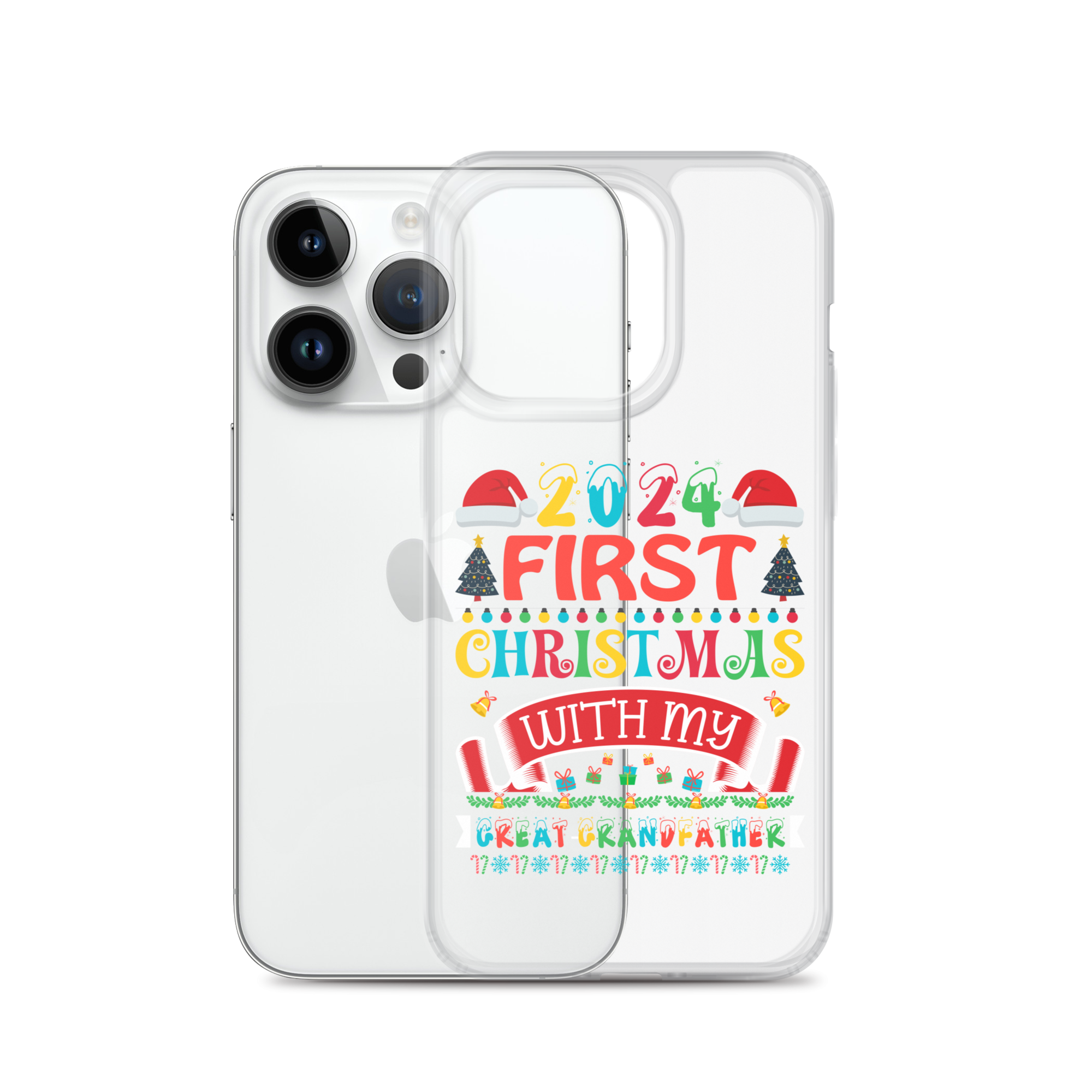 2024 My First Christmas With My Great Grandfather Clear Case for iPhone®