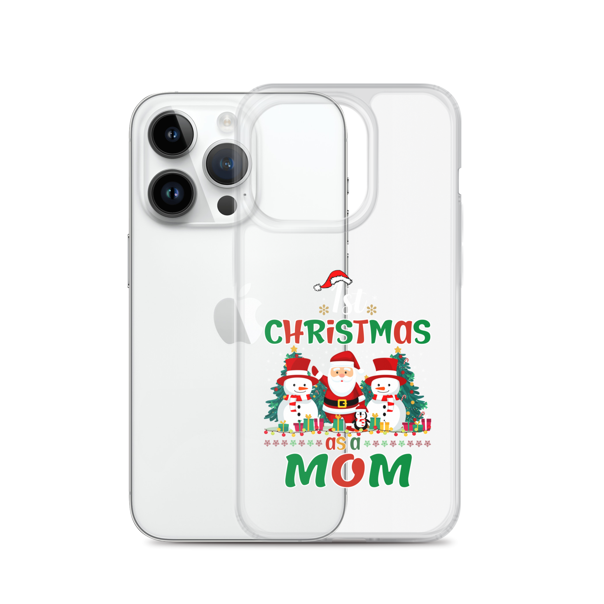 1st Christmas As A Mom Clear Case for iPhone®