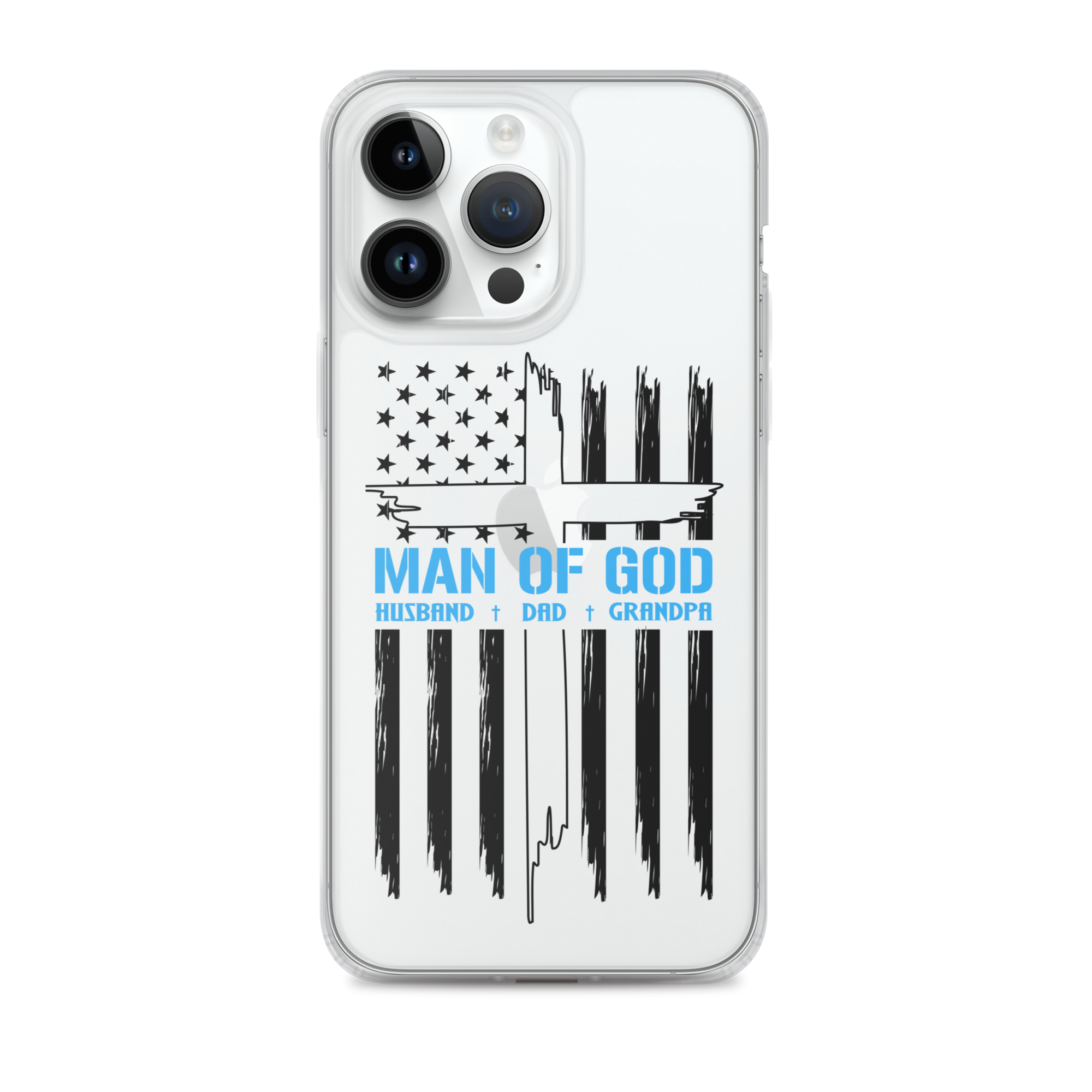 Man Of God Husband Dad Grandpa Clear Case for iPhone®