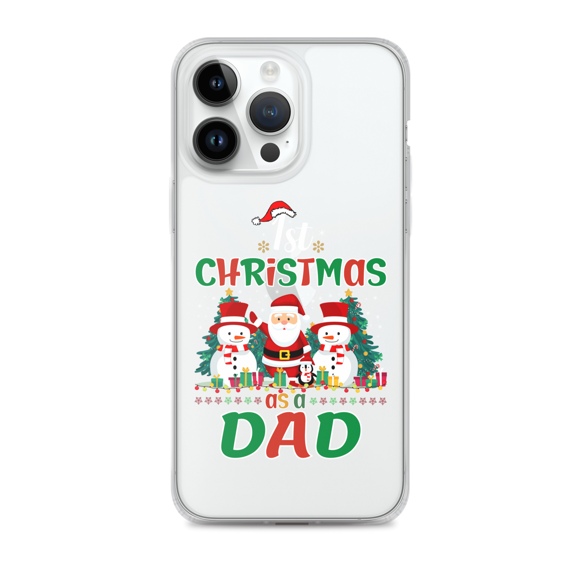 1st Christmas As A Dad Clear Case for iPhone®