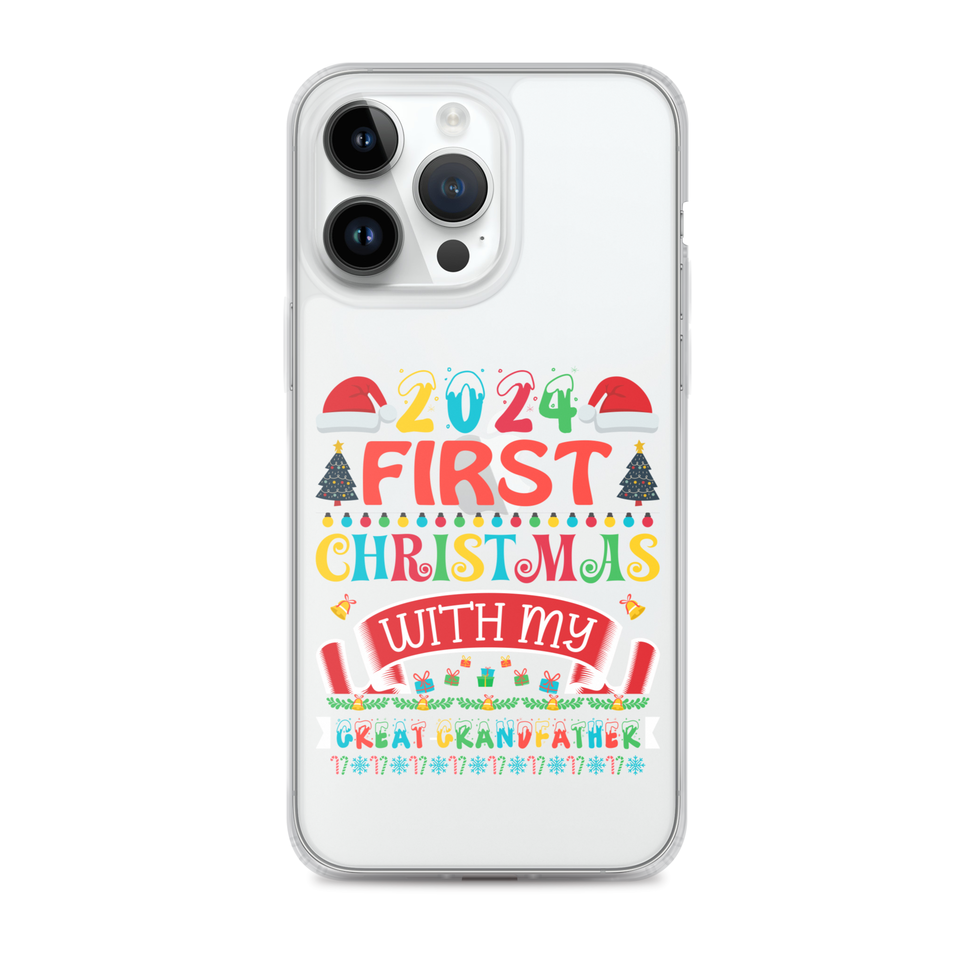 2024 My First Christmas With My Great Grandfather Clear Case for iPhone®