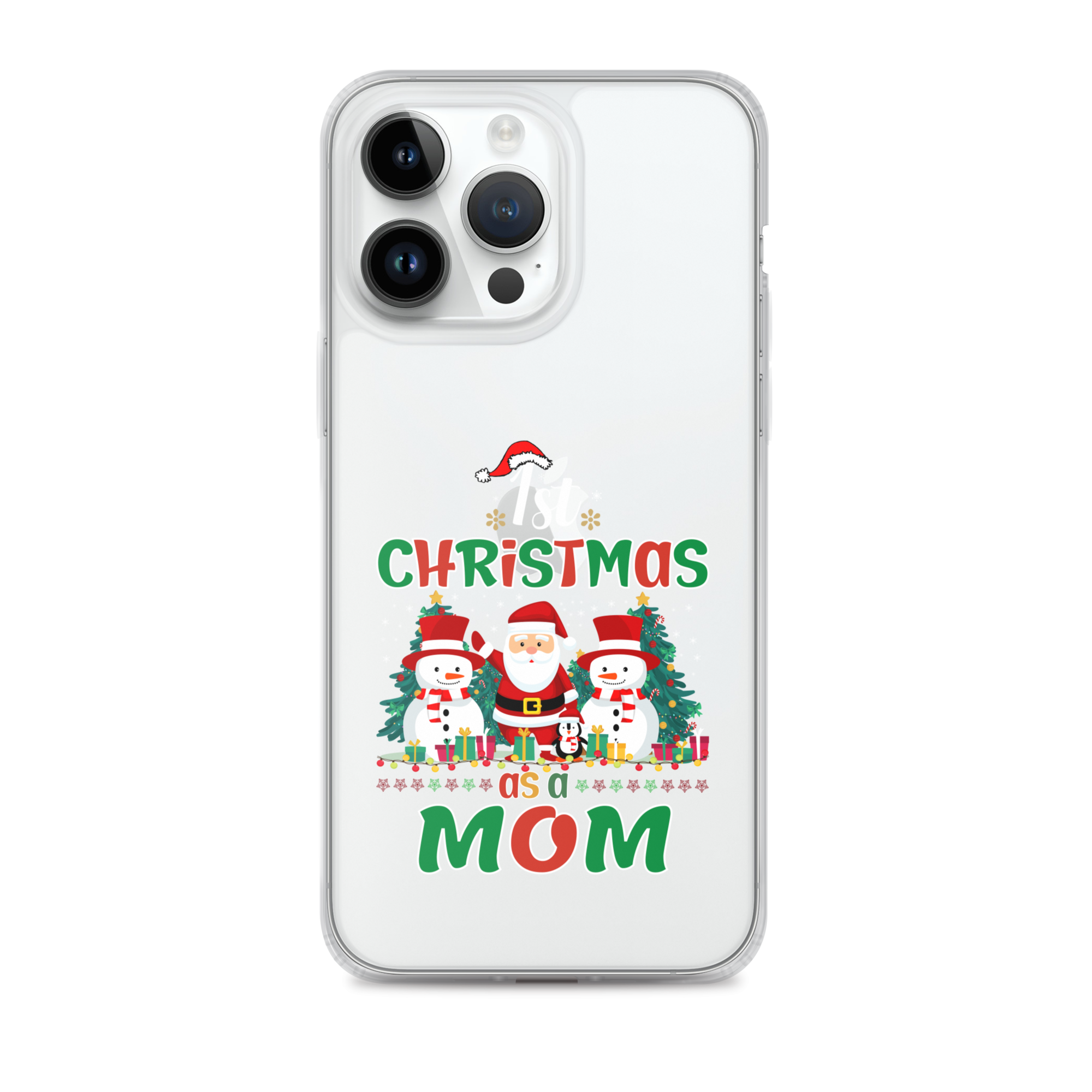 1st Christmas As A Mom Clear Case for iPhone®