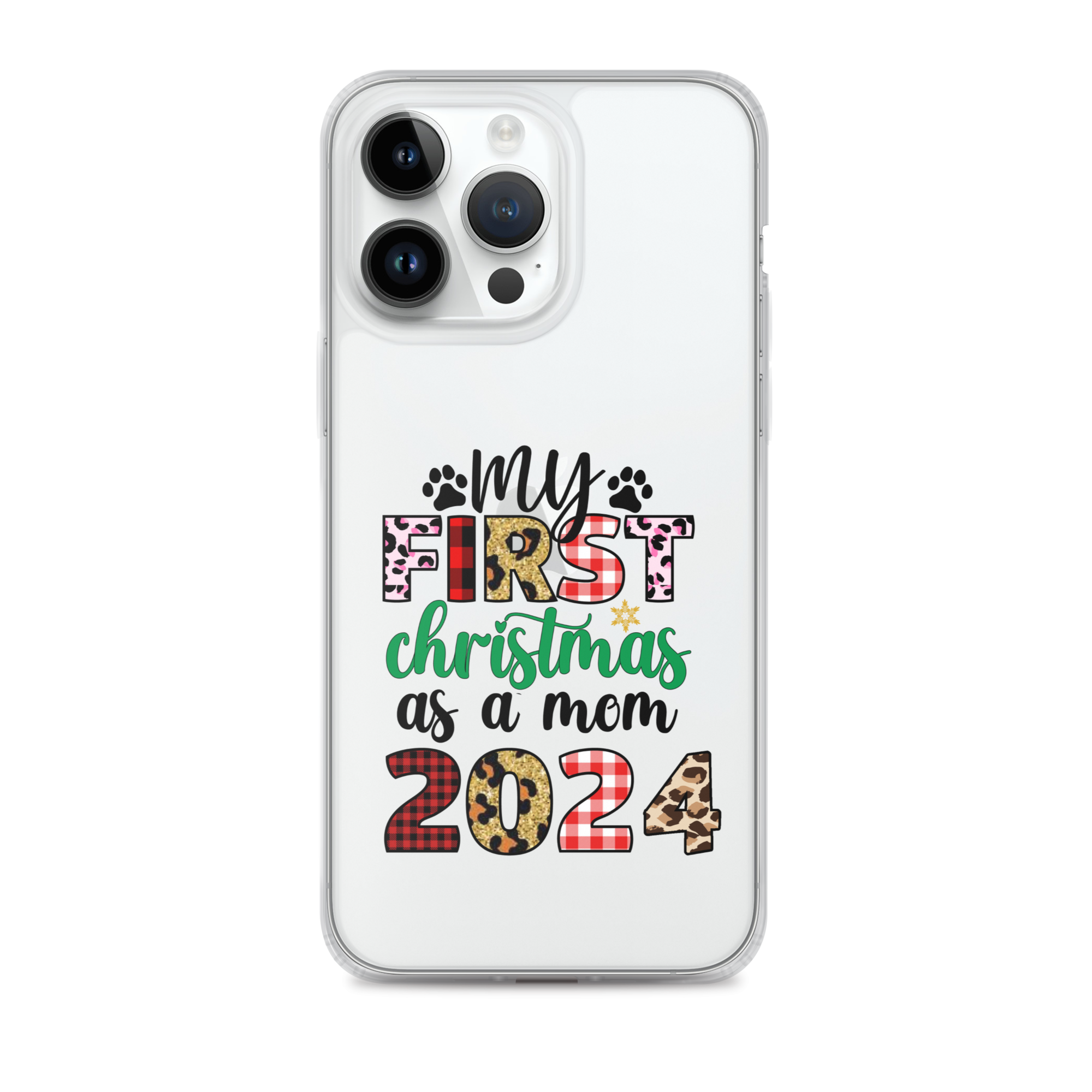 My First Christmas As A mom 2024 Clear Case for iPhone®