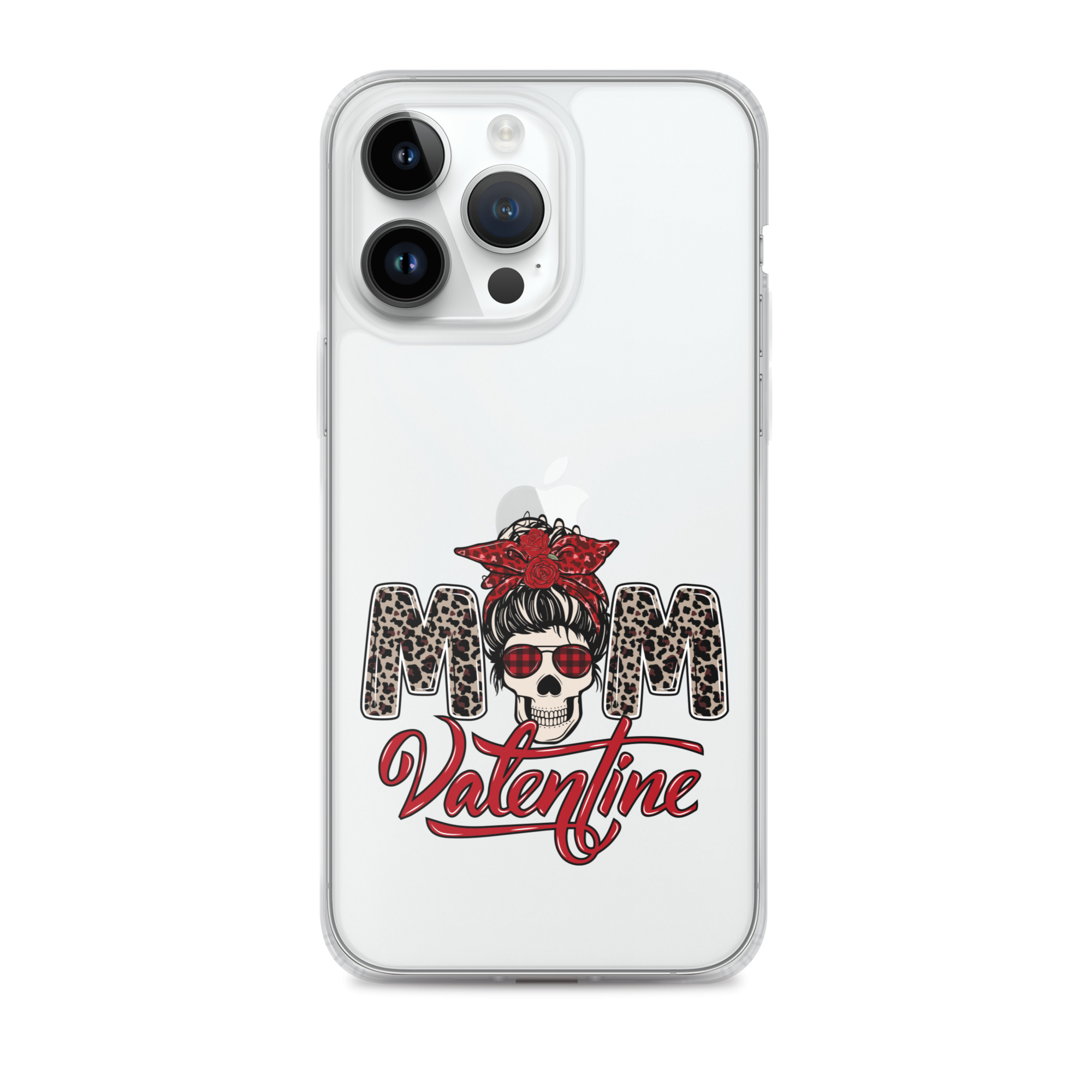 Skull Mom Valentine Clear Case for iPhone®