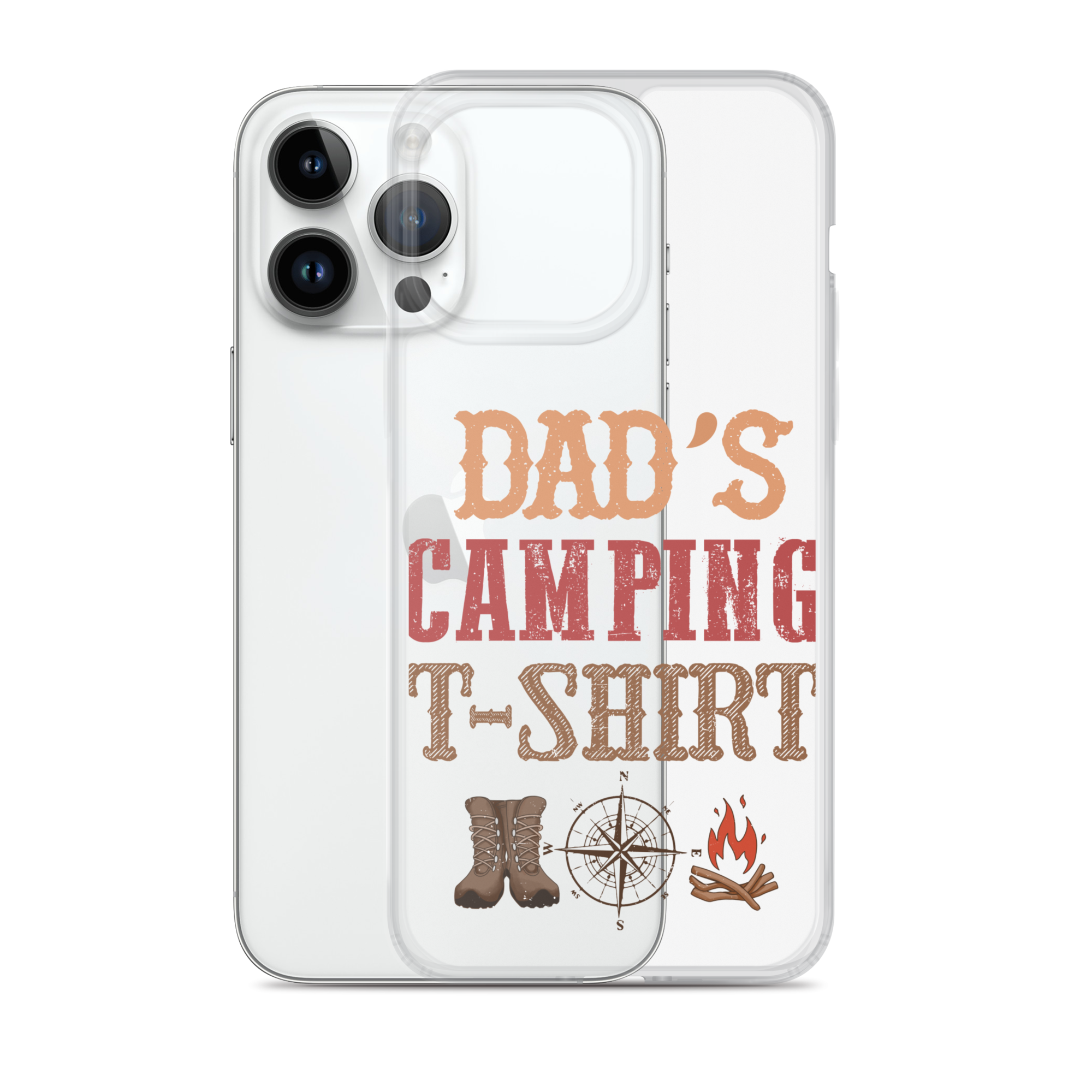 Dad's Camping T-Shirt Clear Case for iPhone®