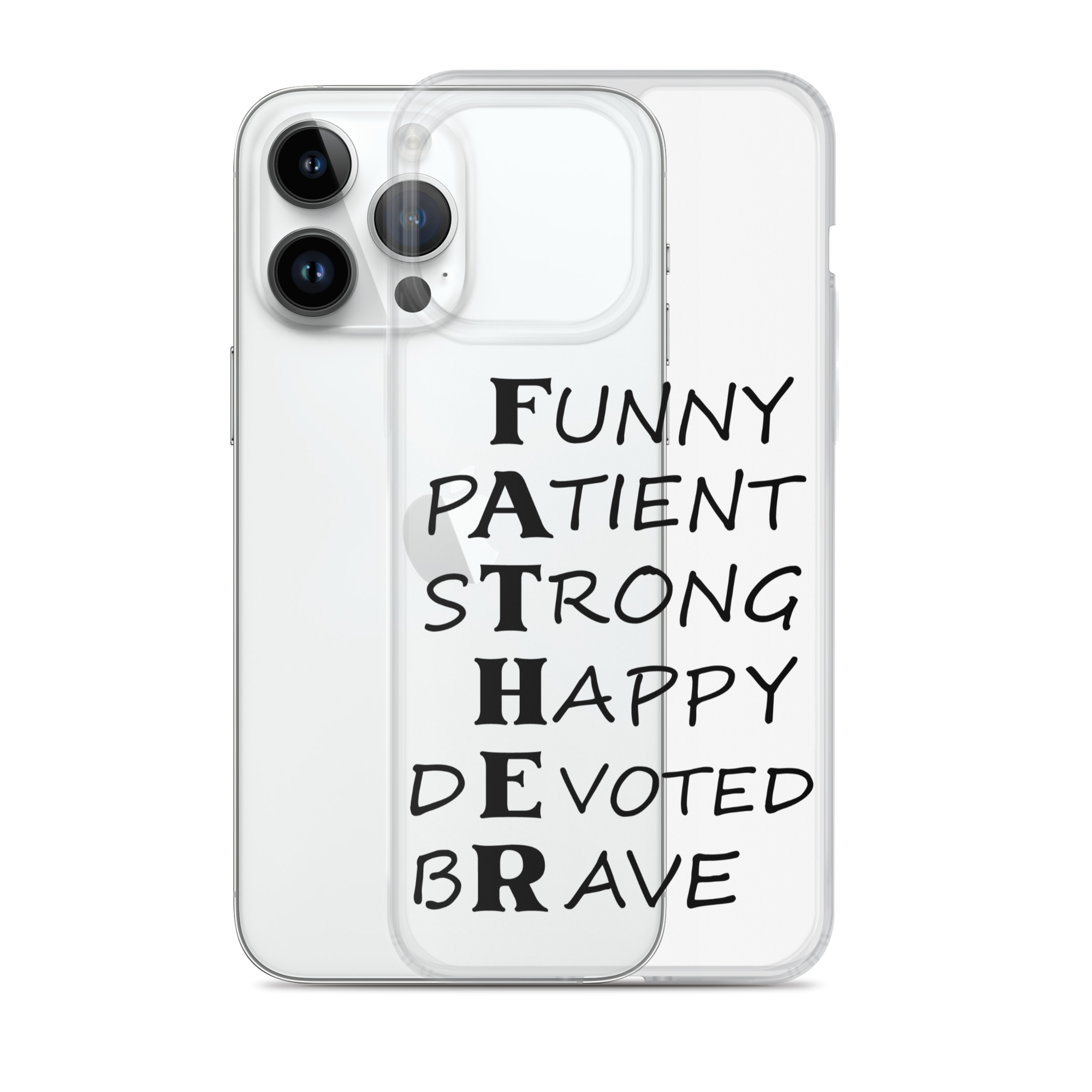 Funny Patient Strong Happy Devoted Brave Clear Case for iPhone®