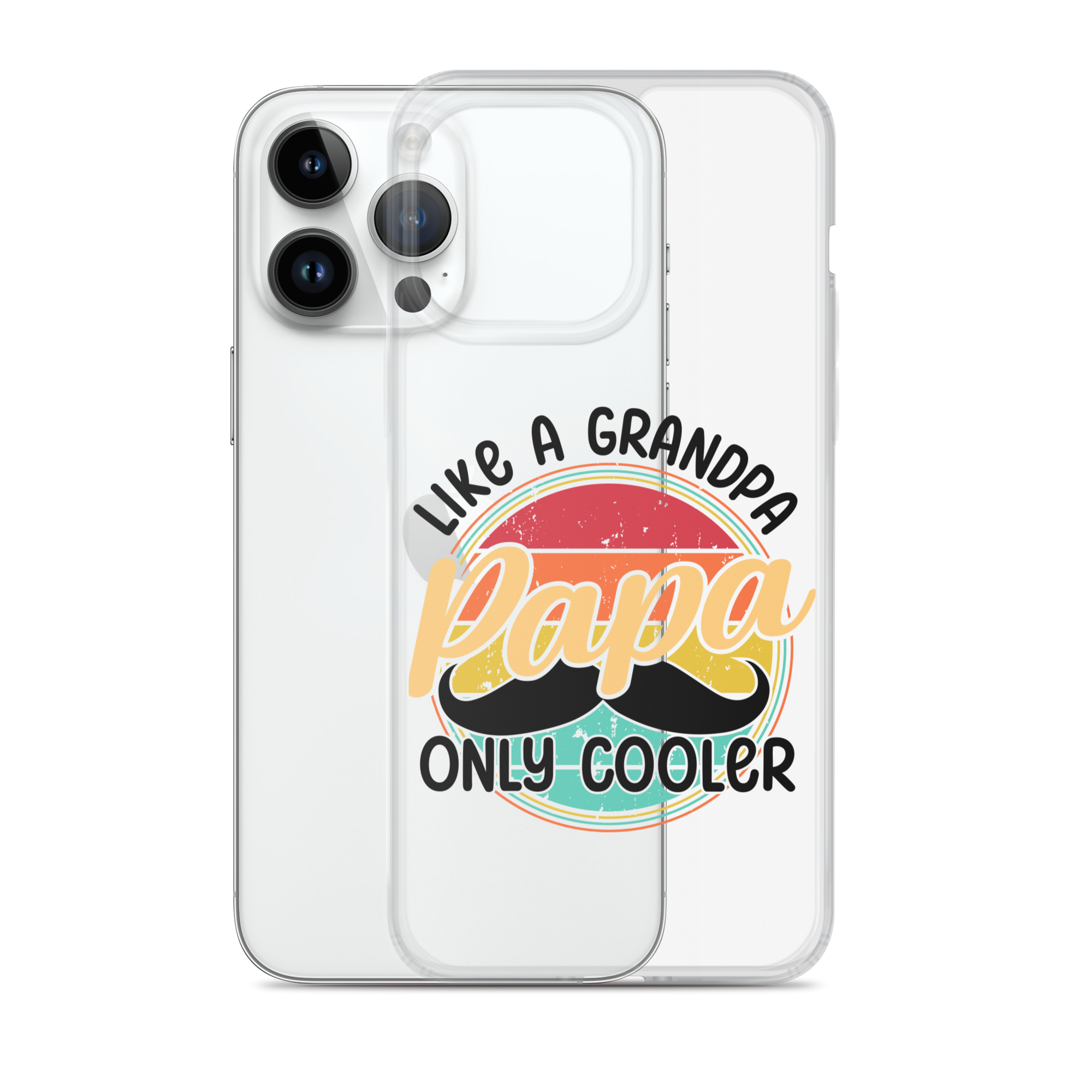 Papa Like A Grandpa Only Cooler Clear Case for iPhone®