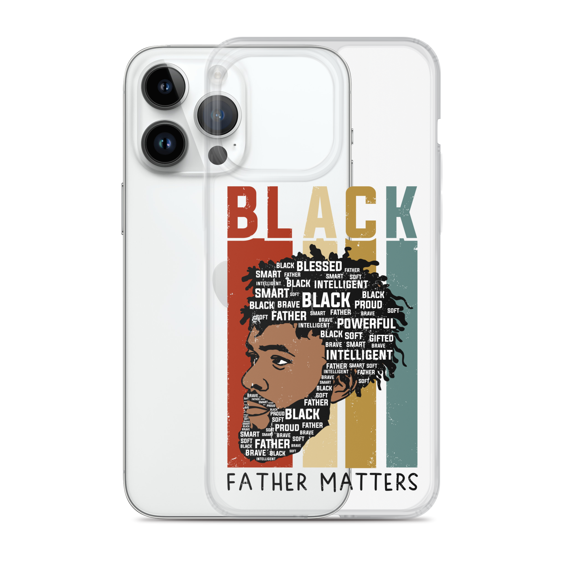 Black Father Matters Clear Case for iPhone®