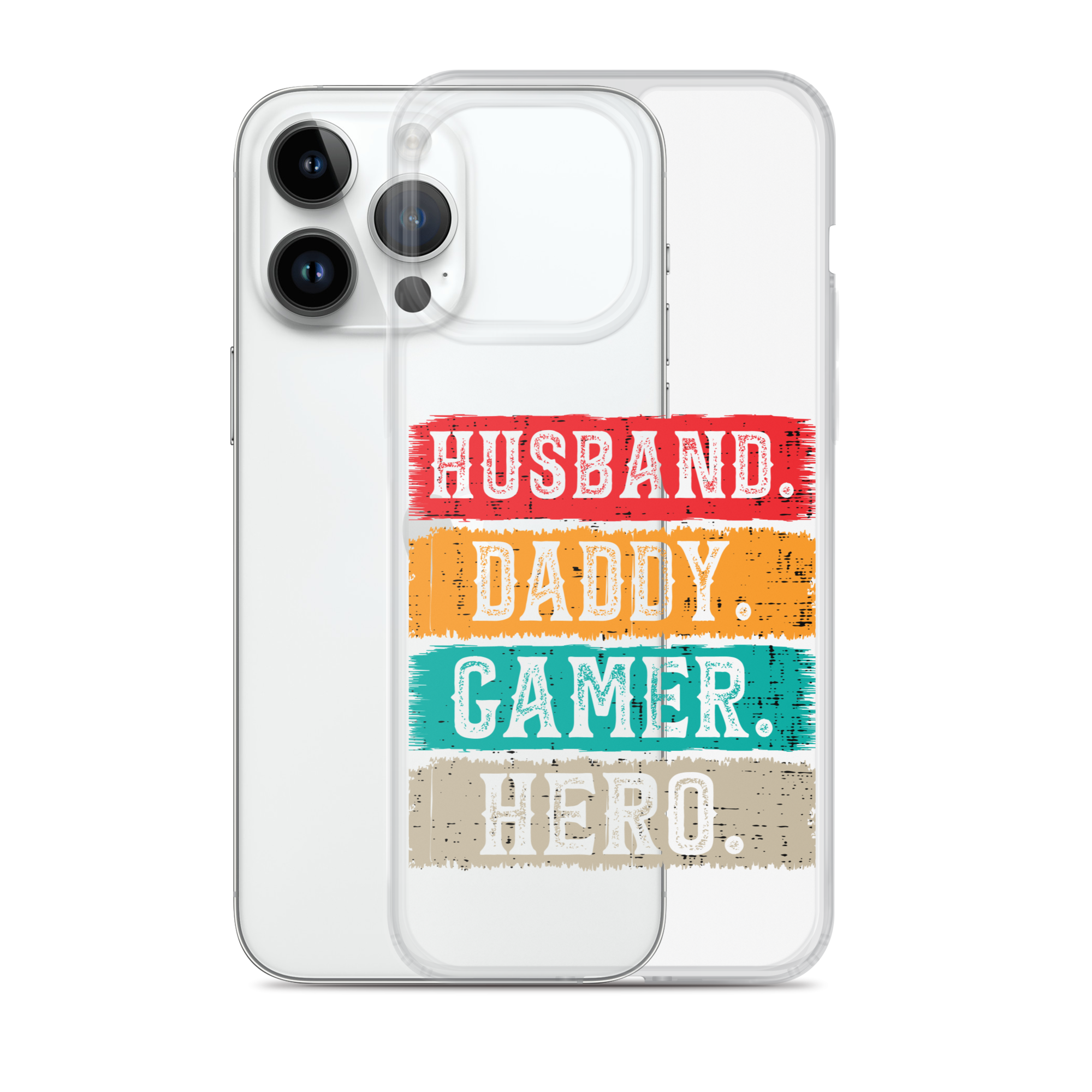 Husband, Daddy, Gamer, Hero Clear Case for iPhone®