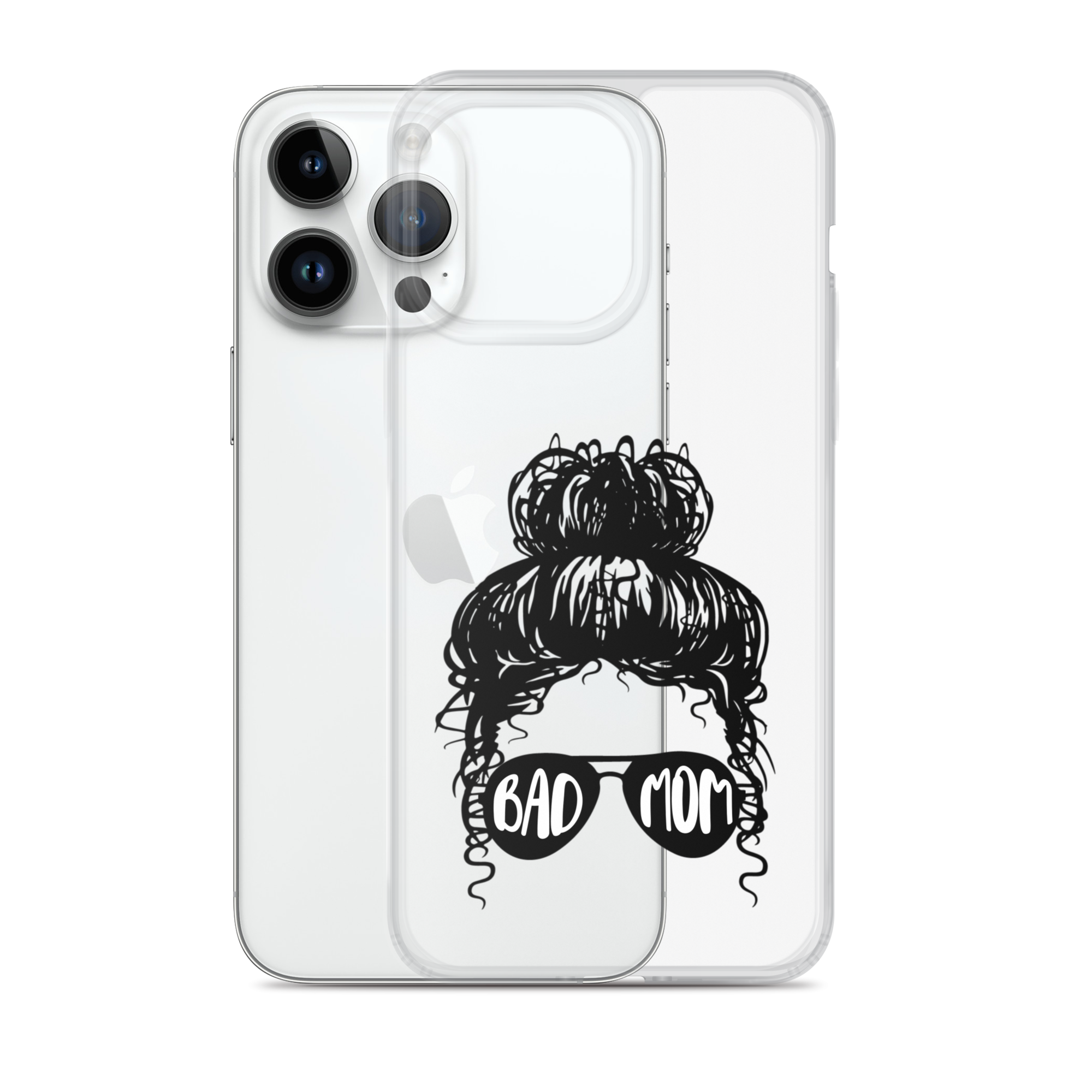 Bad Mom Messy Bun Clear Case for iPhone®