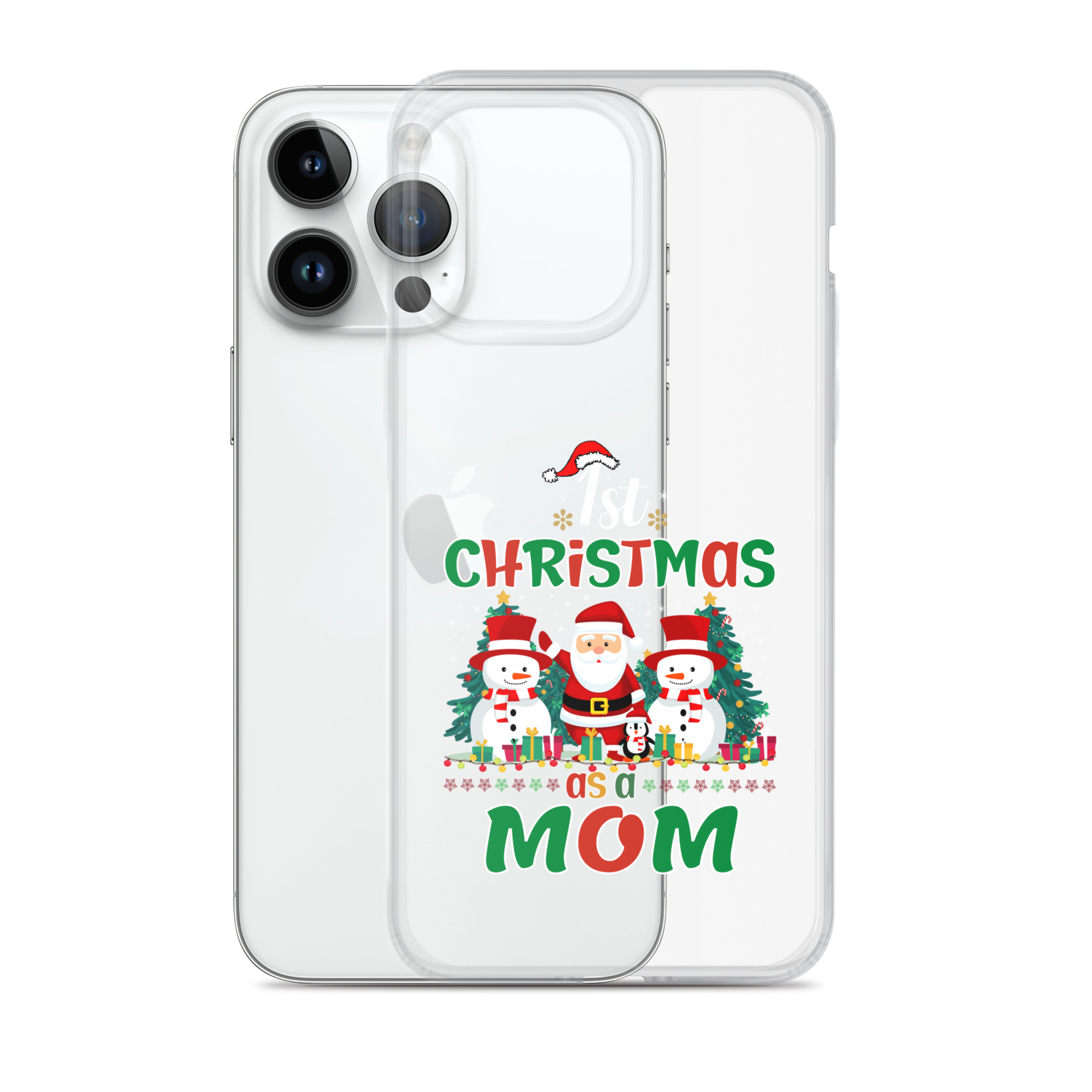 1st Christmas As A Mom Clear Case for iPhone®