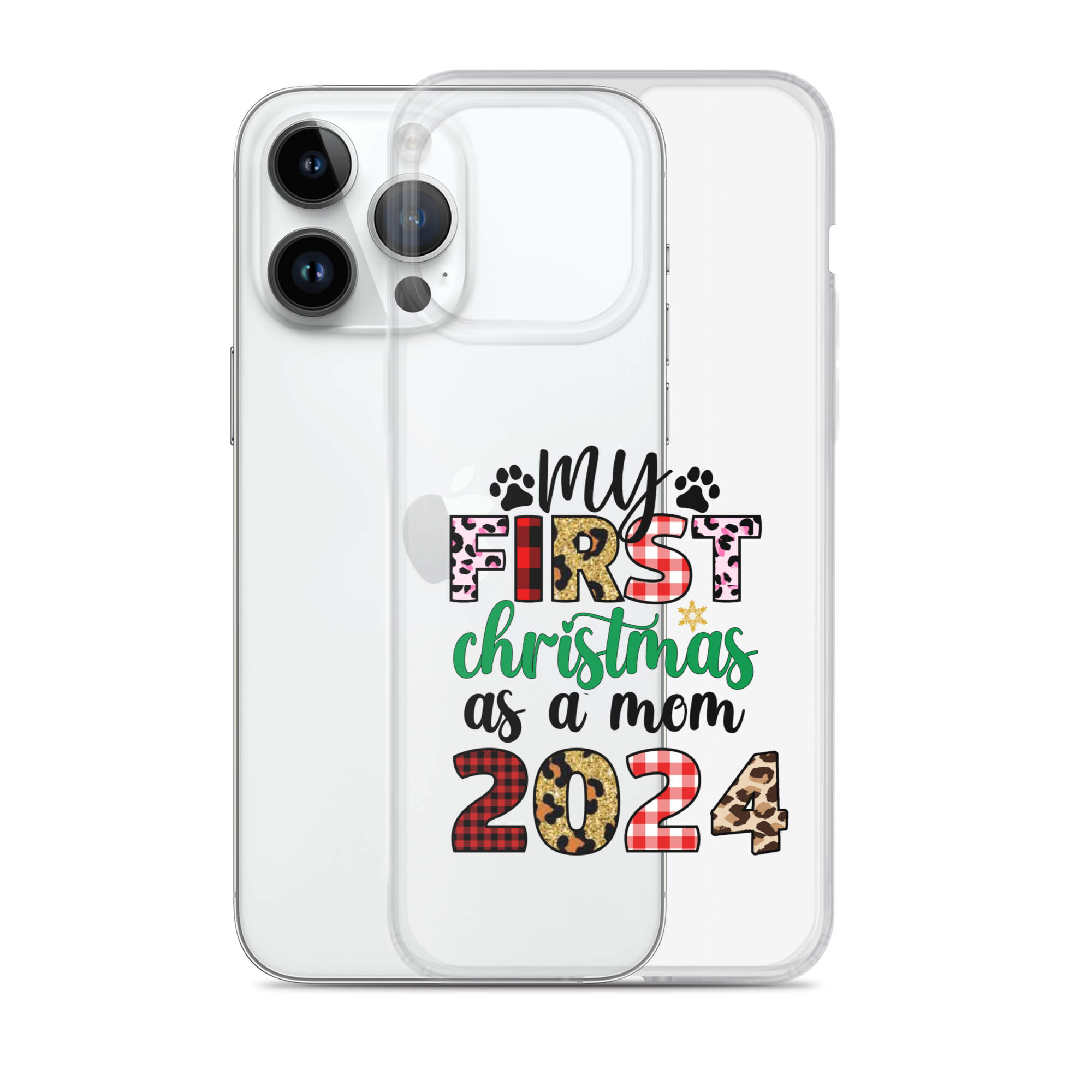 My First Christmas As A mom 2024 Clear Case for iPhone®