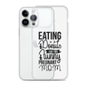 Eating Donuts For Two Funny Pregnant Mom Clear Case for iPhone®