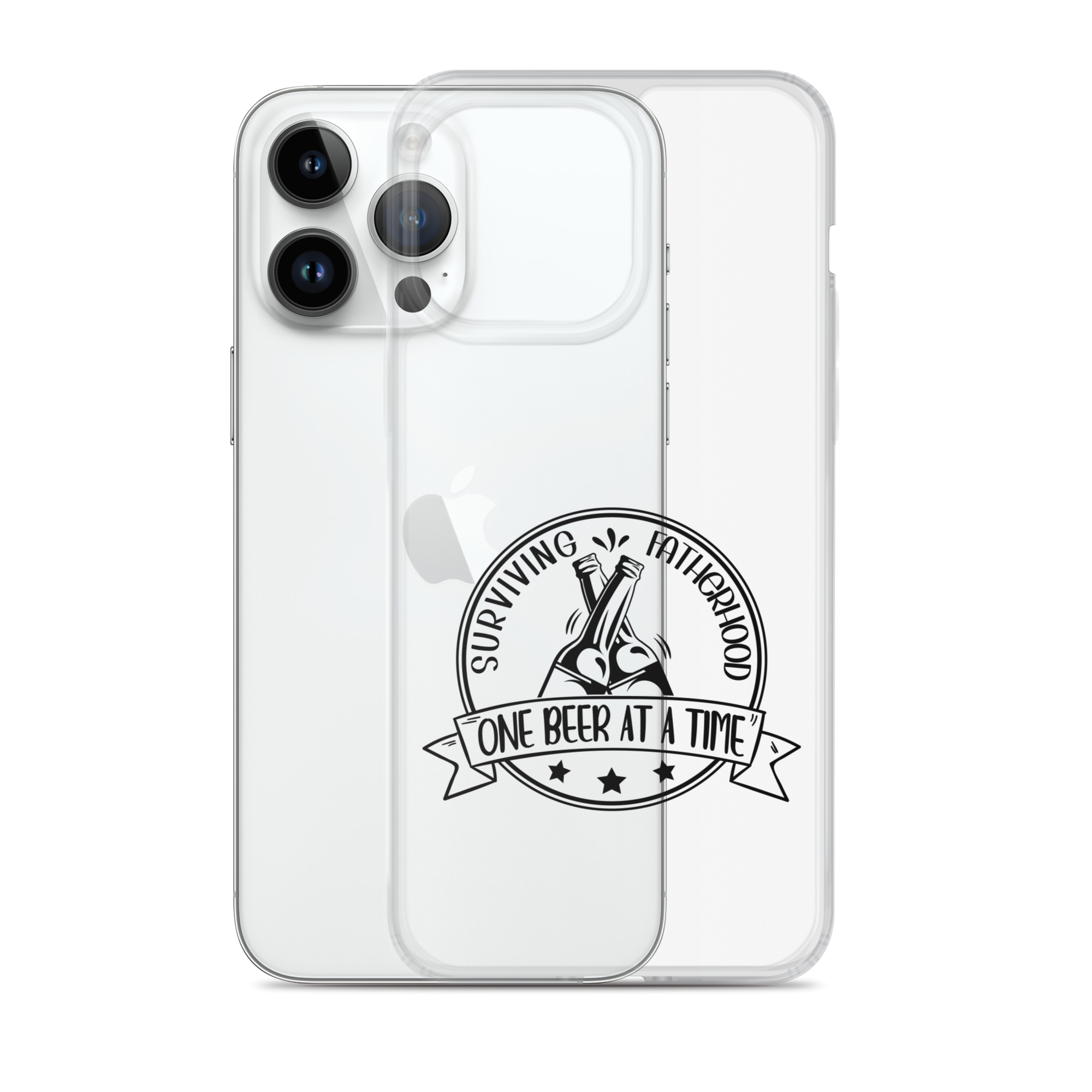 Surviving Fatherhood One Beer At A time Clear Case for iPhone®