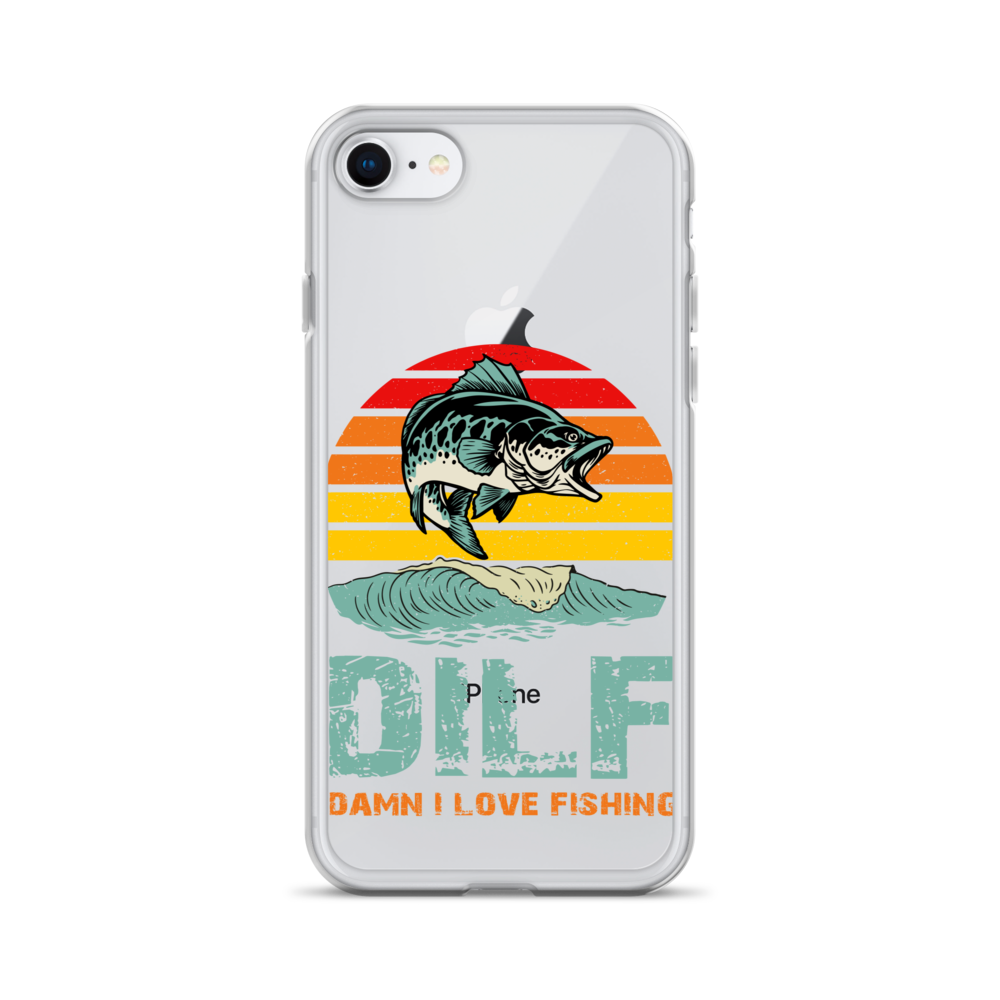 Dilf Damn I Love Fishing Clear Case for iPhone®