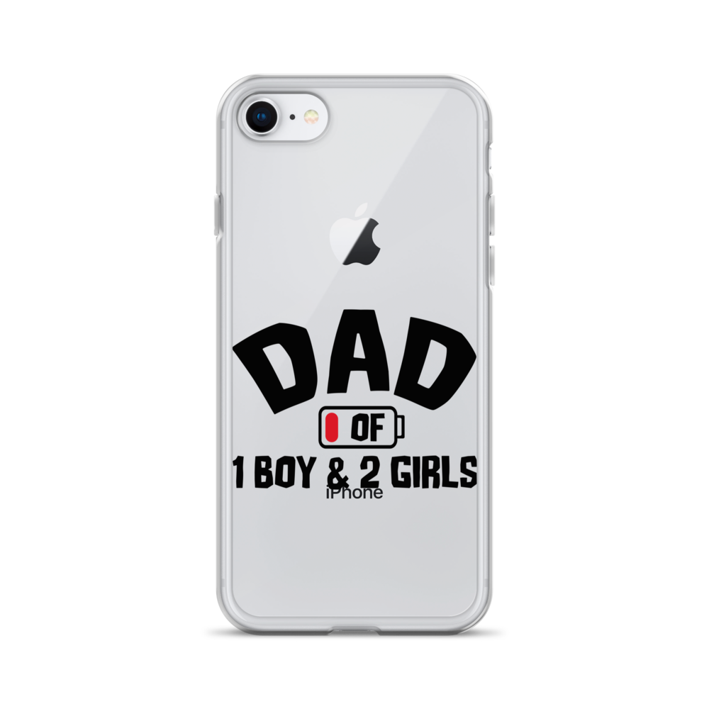 Dad Of 1 Boy And 2 Girls Clear Case for iPhone®