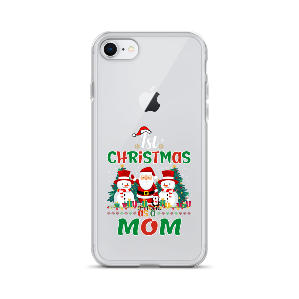 1st Christmas As A Mom Clear Case for iPhone®