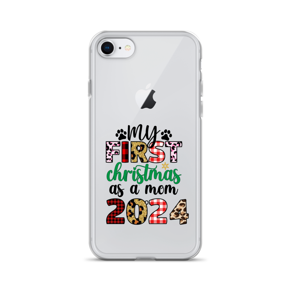 My First Christmas As A mom 2024 Clear Case for iPhone®