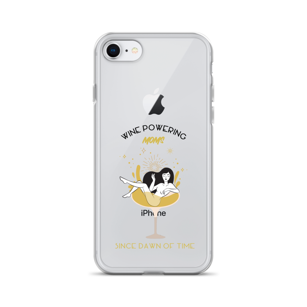 Wine Powering Moms Since Dawn Of Time Clear Case for iPhone®