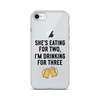 She Is Eating For Two, I'm Drinking For Three Clear Case for iPhone®