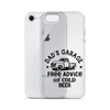 Dad's Garage Free Advice And Cold Beer Clear Case for iPhone®